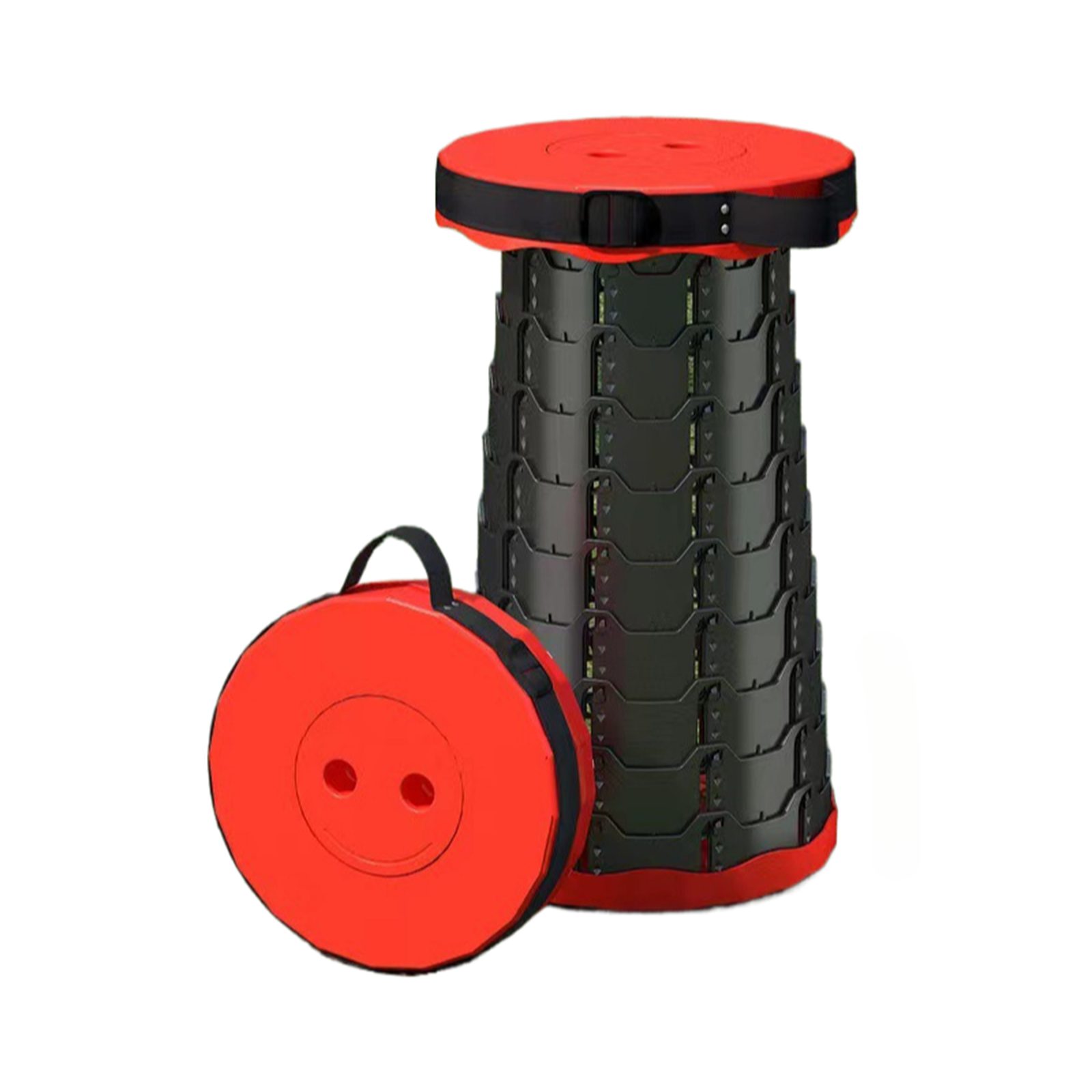 Jumpeak Klappstuhl Klappstuhl,Klappbarer Hocker,klappstuhl camping,tragbar,kreisförmig, Höhenverstellung mit hoher Flexibilität,Polypropylen-Material,25*45cm