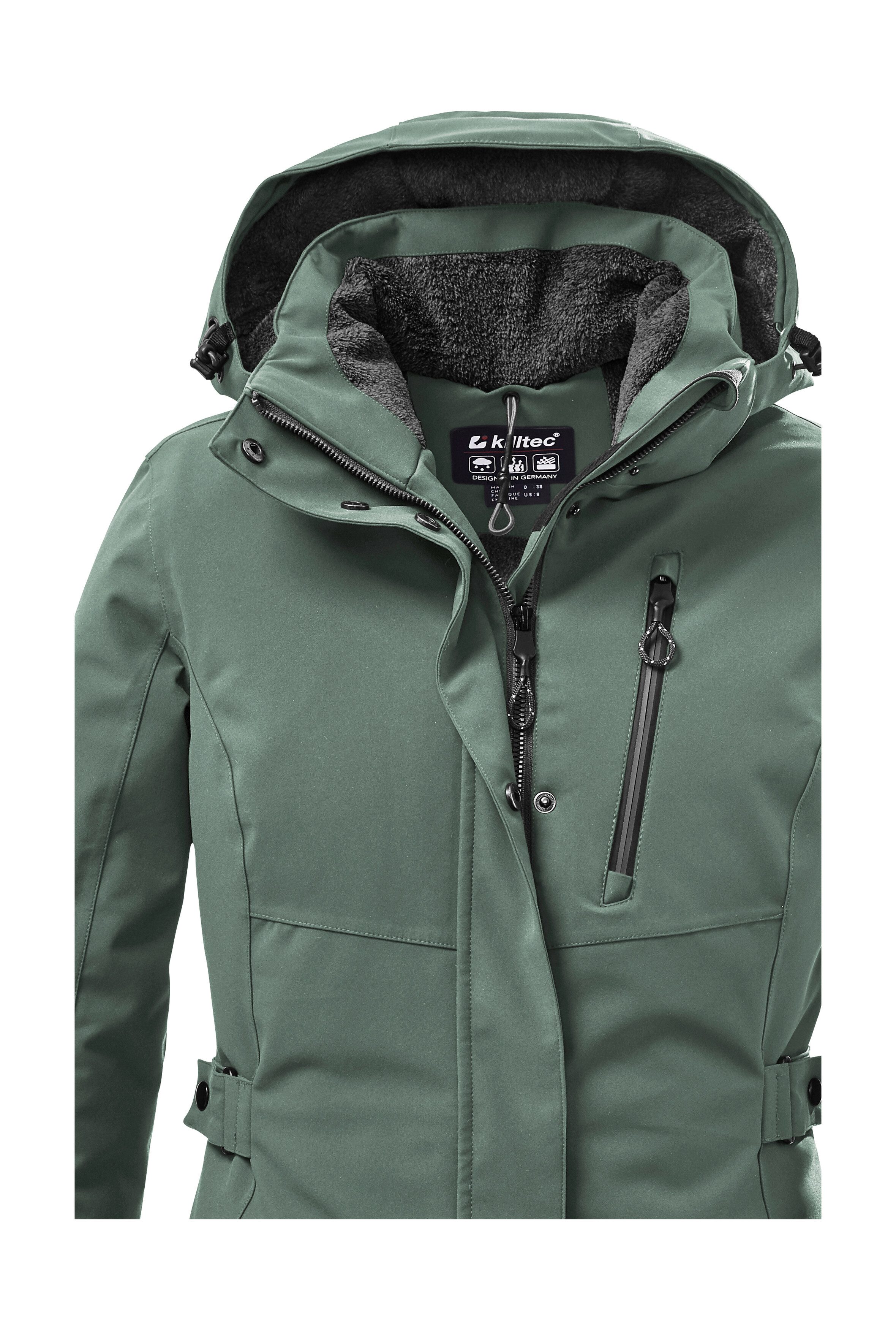 Killtec Parka KOW 165 WMN PRK Wasser- und winddichter Parka mit Teddyfleece und abnehmbarer Kapuze