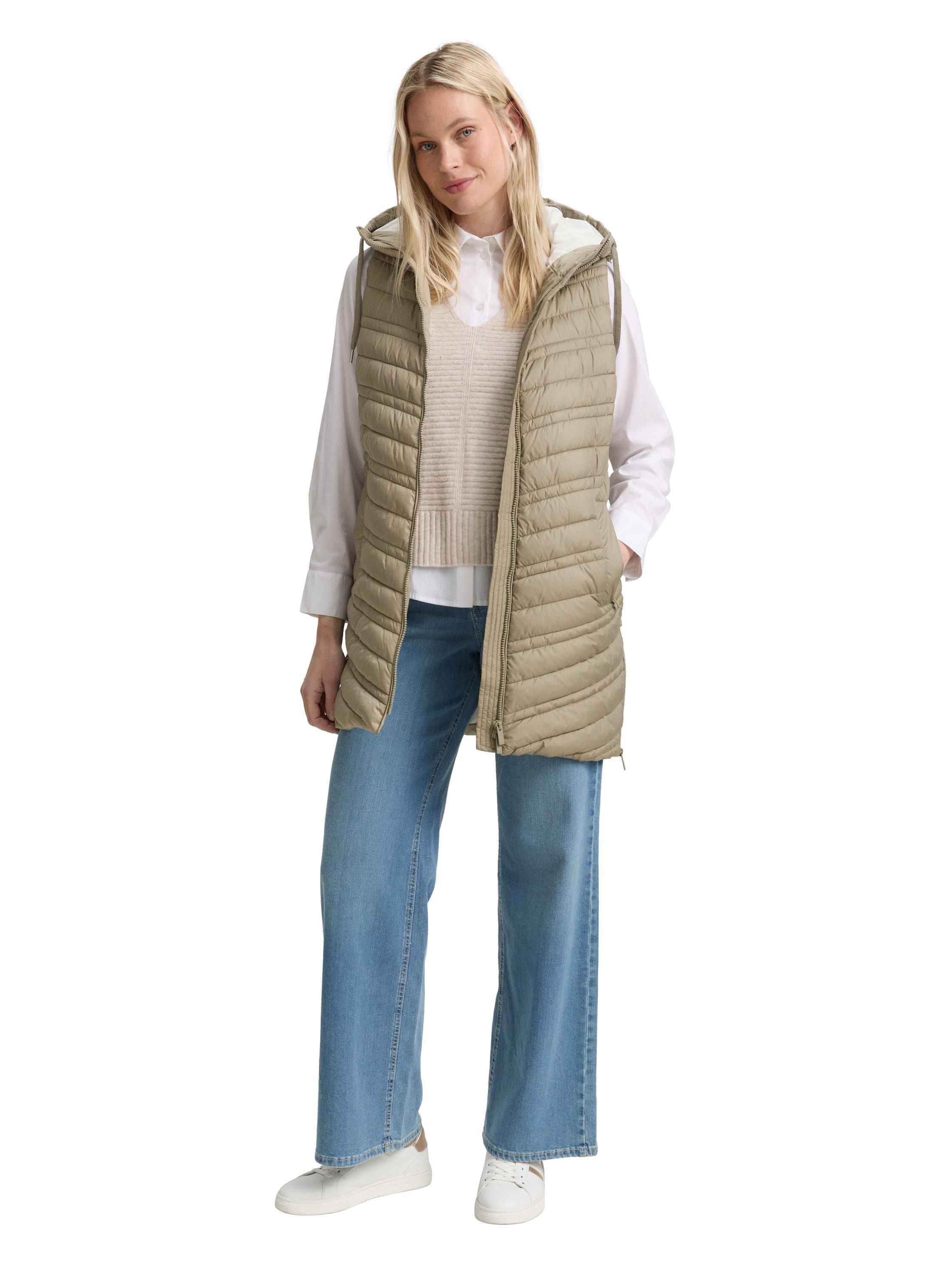 TOM TAILOR Steppweste mit Kapuze