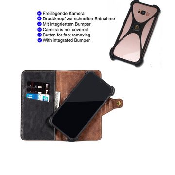 K-S-Trade Handyhülle für HTC Desire 12+, Handy Hülle Schutz Hülle Schutzhülle Bookstyle Case Handy Cover