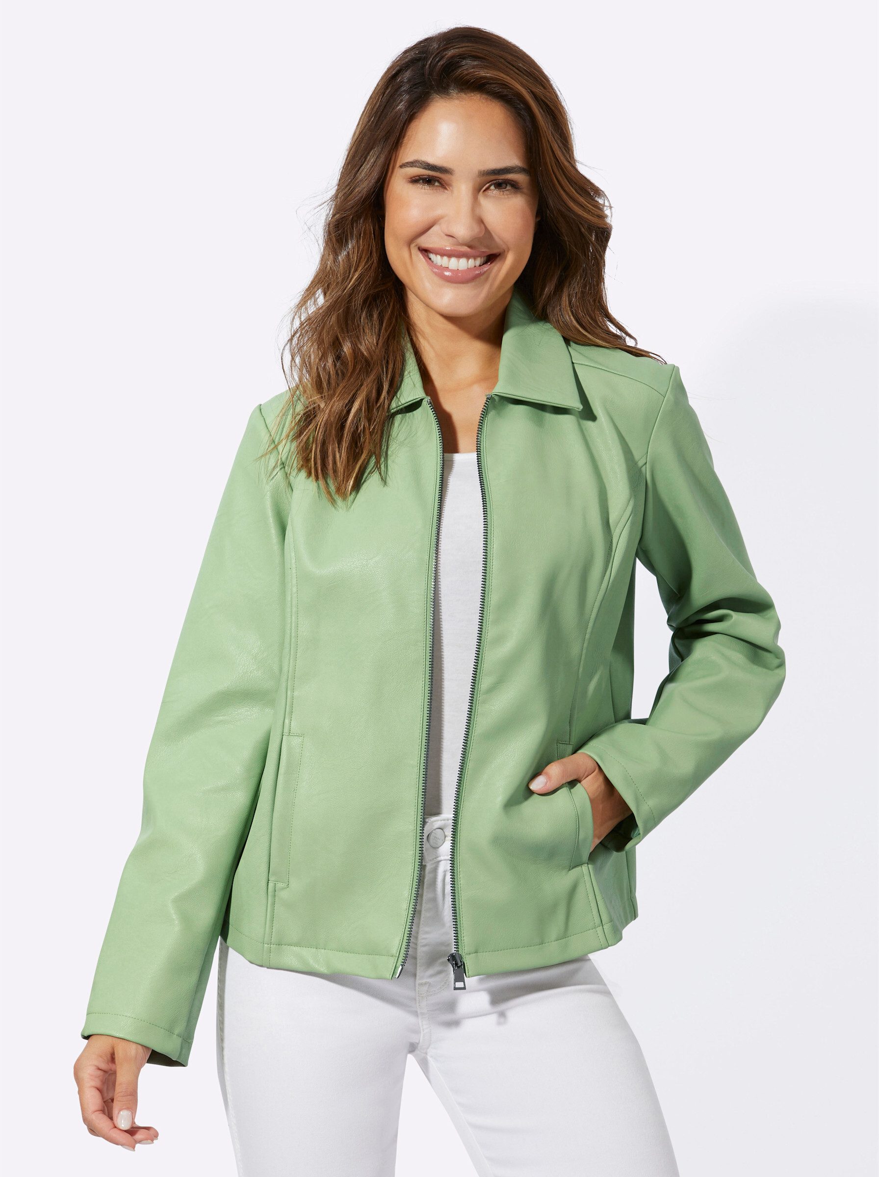 Sieh an! Allwetterjacke Lederimitatjacke günstig online kaufen