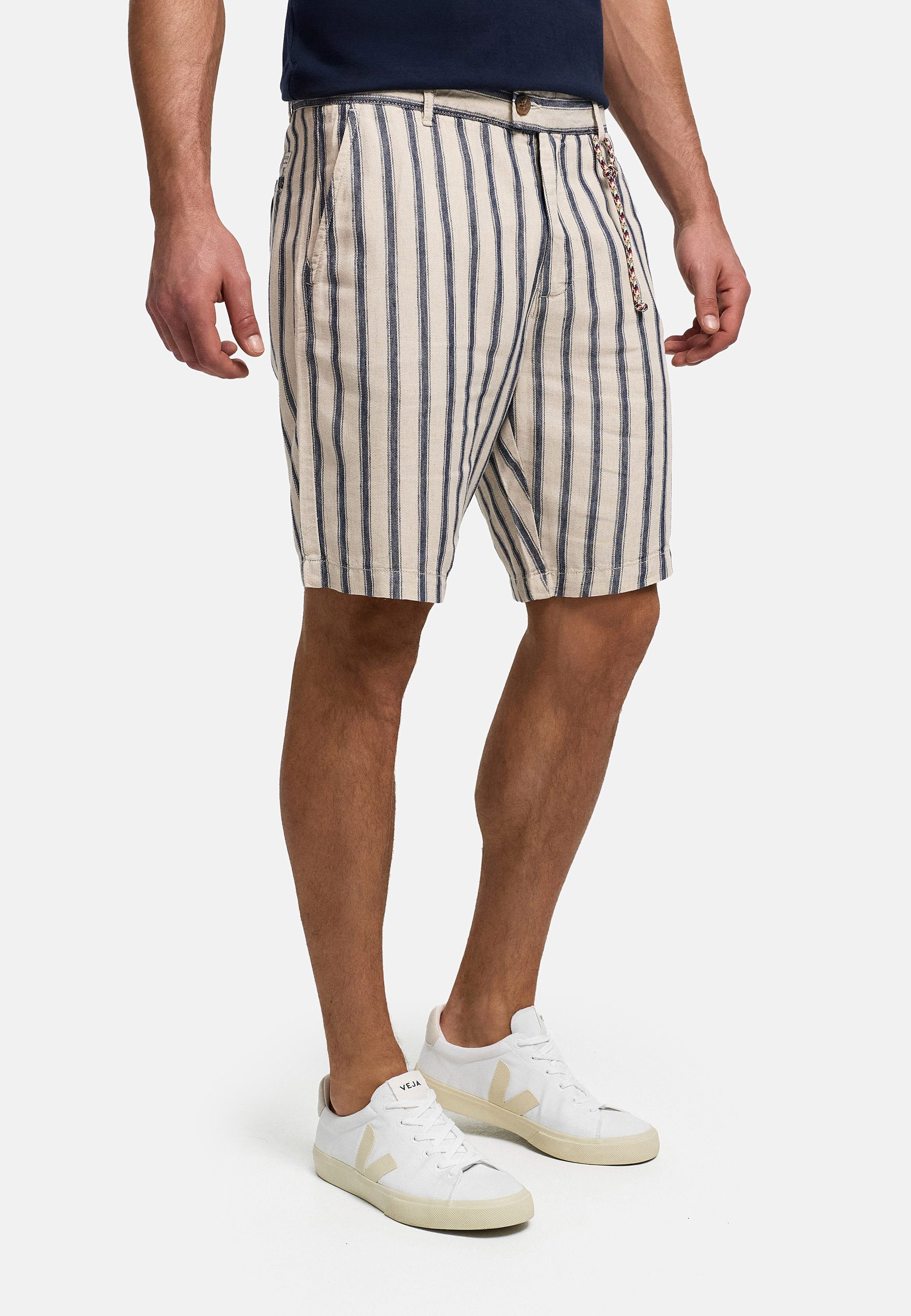 INDICODE Chinoshorts Herren INMonnet Chino Shorts aus Lyocell-Mix mit Streifenmuster – Bild 4 von 5