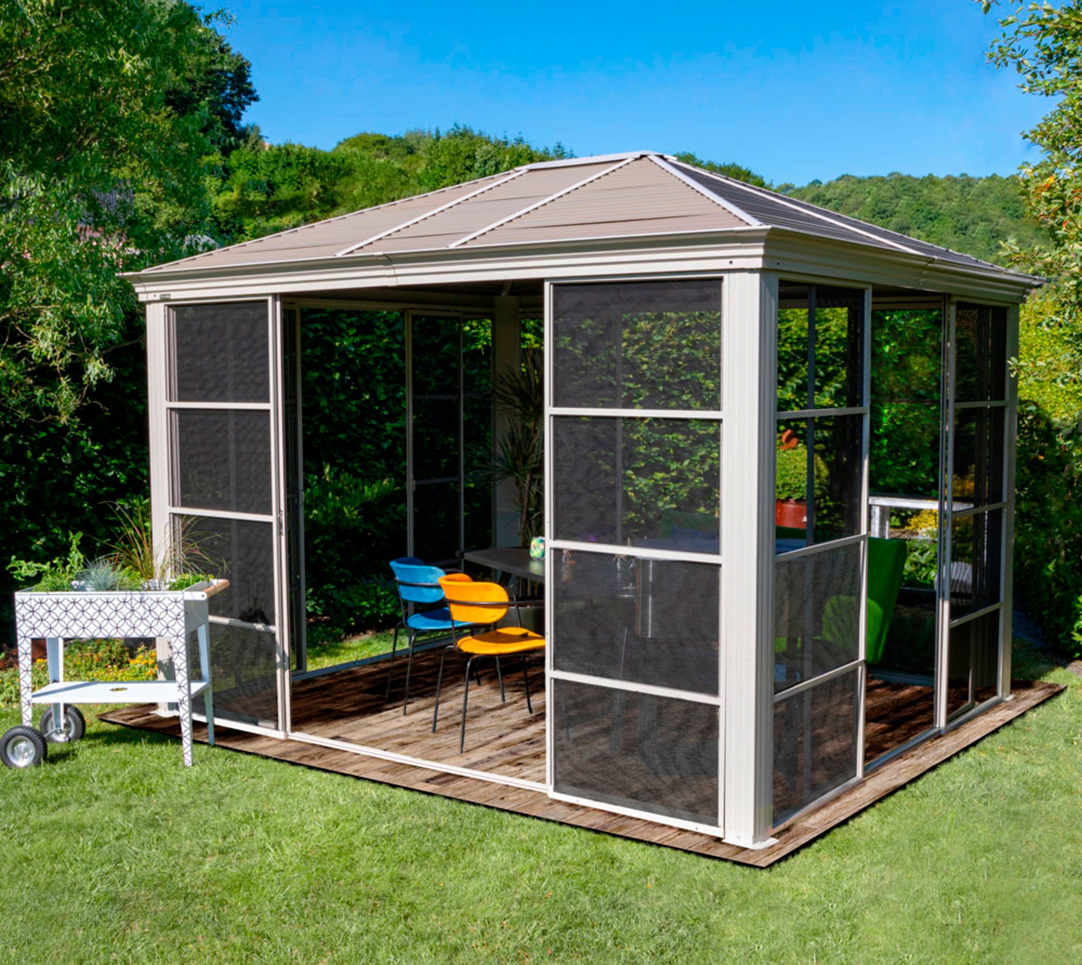 Sojag Pavillon Striano, mit 4 Seitenteilen, (Set), BxT: 362x298 cm