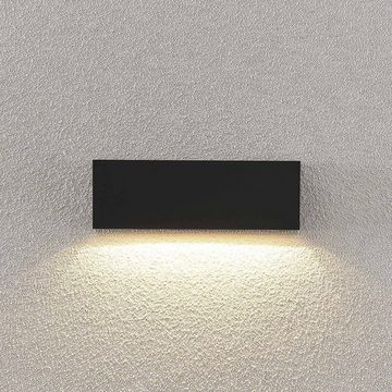 Lindby LED Außen-Wandleuchte Jarte, LED-Leuchtmittel fest verbaut, warmweiß, Modern, ABS, Polycarbonat, dunkelgrau (RAL 7024), inkl. Leuchtmittel