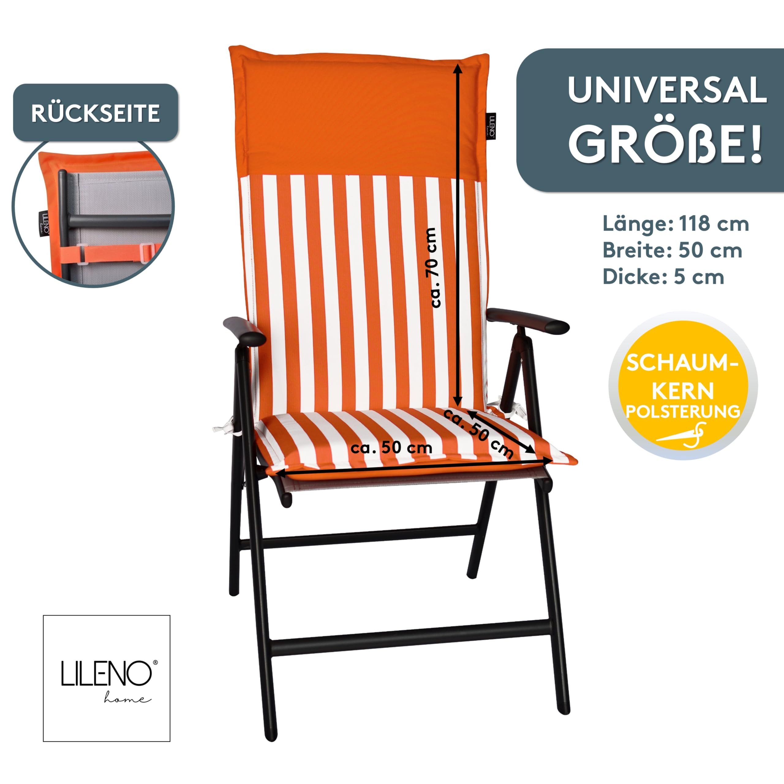 LILENO HOME Hochlehnerauflage Gartenstuhl Auflage, bequeme günstig online kaufen