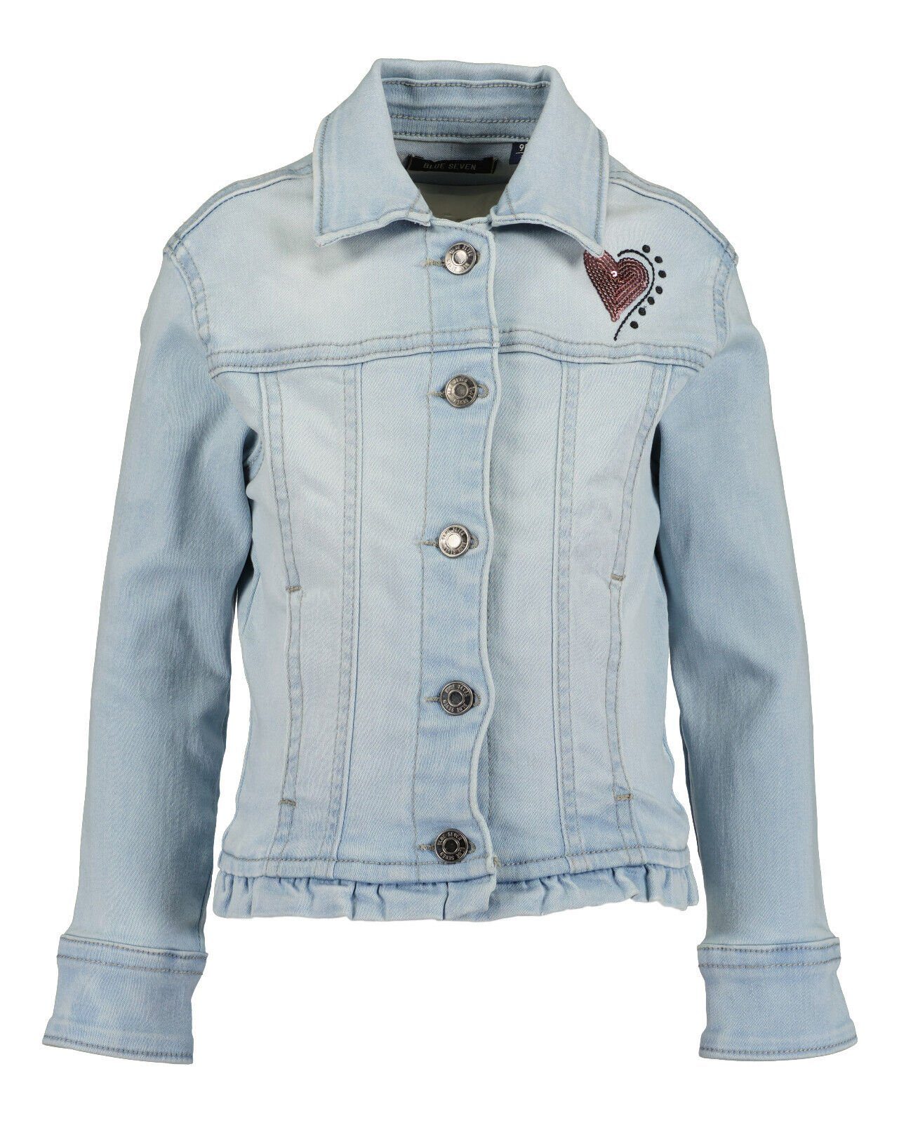 Blue Seven Funktionsjacke Blue Seven® Mädchen Jeansjacke Pailletten | Übergangsjacken