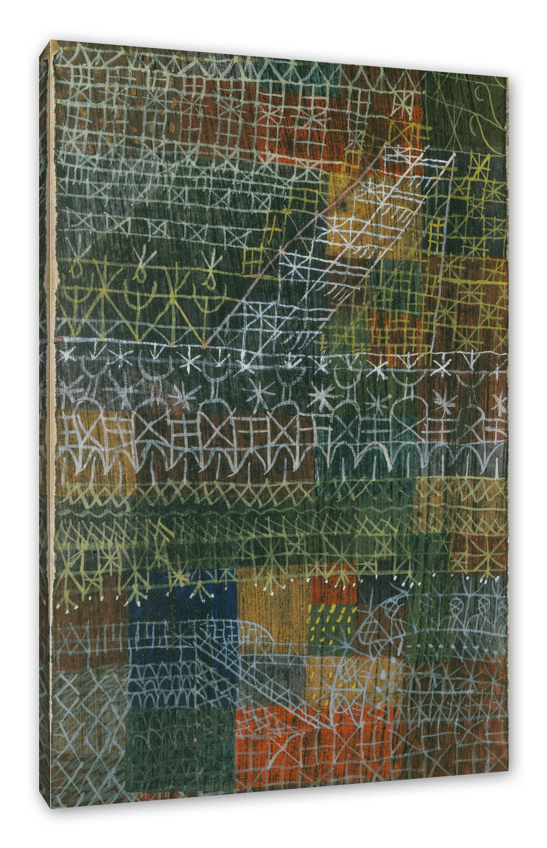 Pixxprint Leinwandbild Paul Klee - Struktural I, Paul Klee - Struktural I (1 St), Leinwandbild fertig bespannt, inkl. Zackenaufhänger
