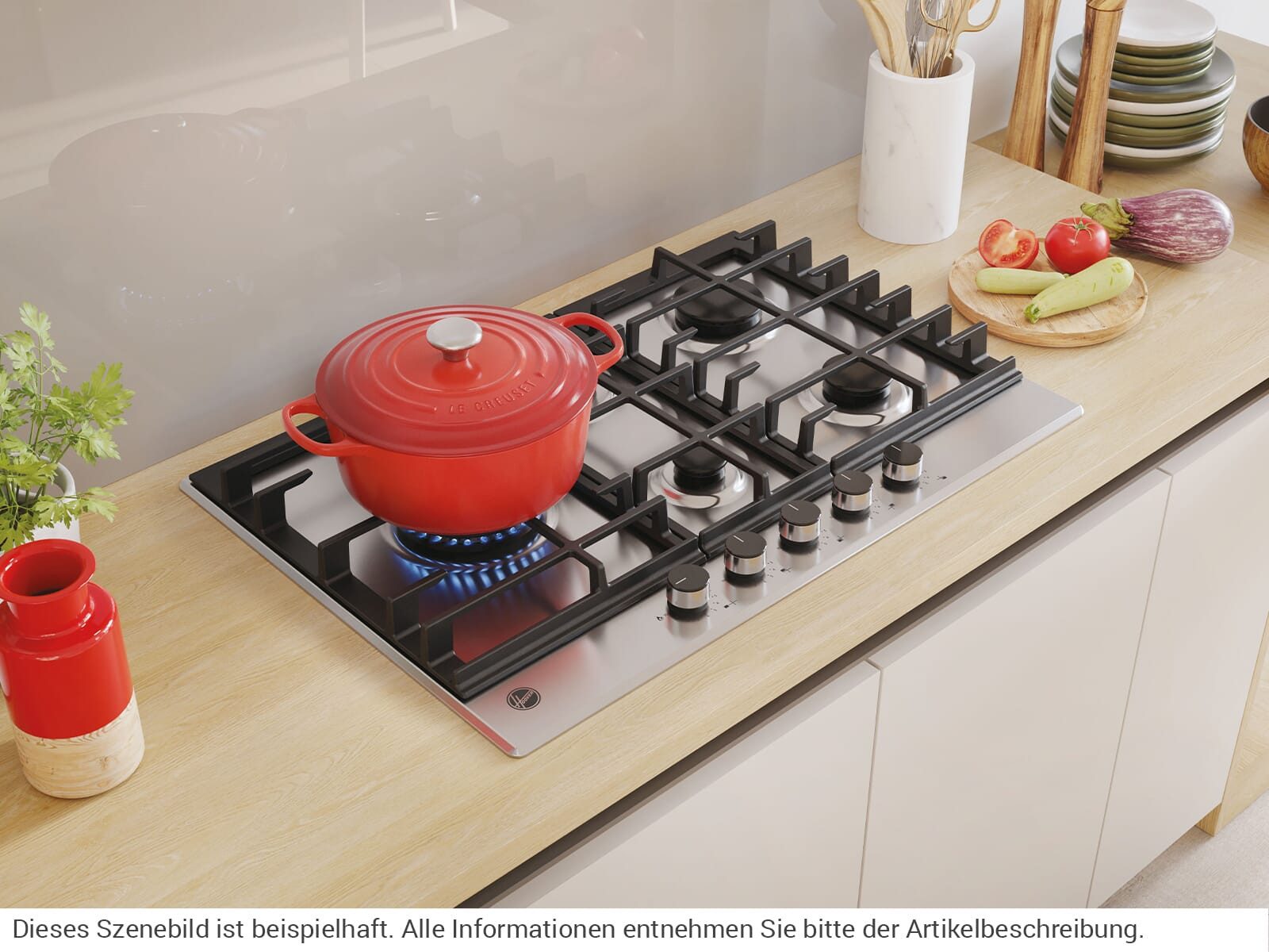 Hoover Gas-Kochfeld HHG7WL5WC5XNL, autark – Bild 4 von 5