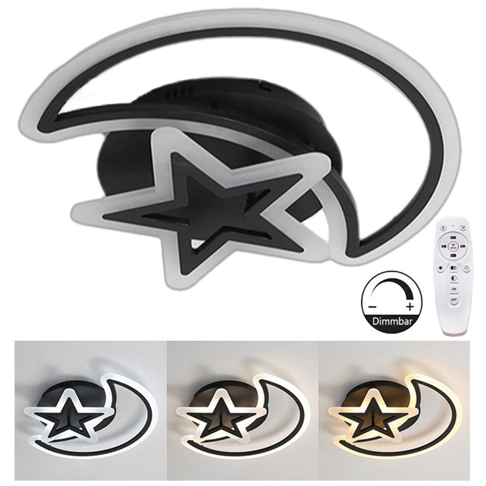 Rosnek LED Deckenleuchte Modern Deckenlampe Dimmbar mit Fernbedienung 3000k günstig online kaufen