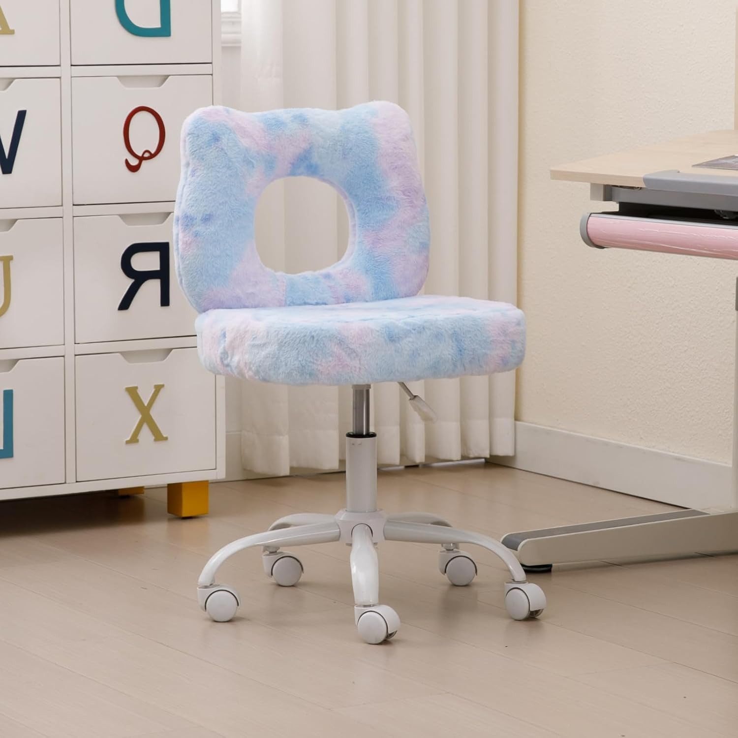 CHAIRUS Schreibtischstuhl Kinderdrehstuhl 360°, höhenverstellbar, Kunstfell günstig online kaufen