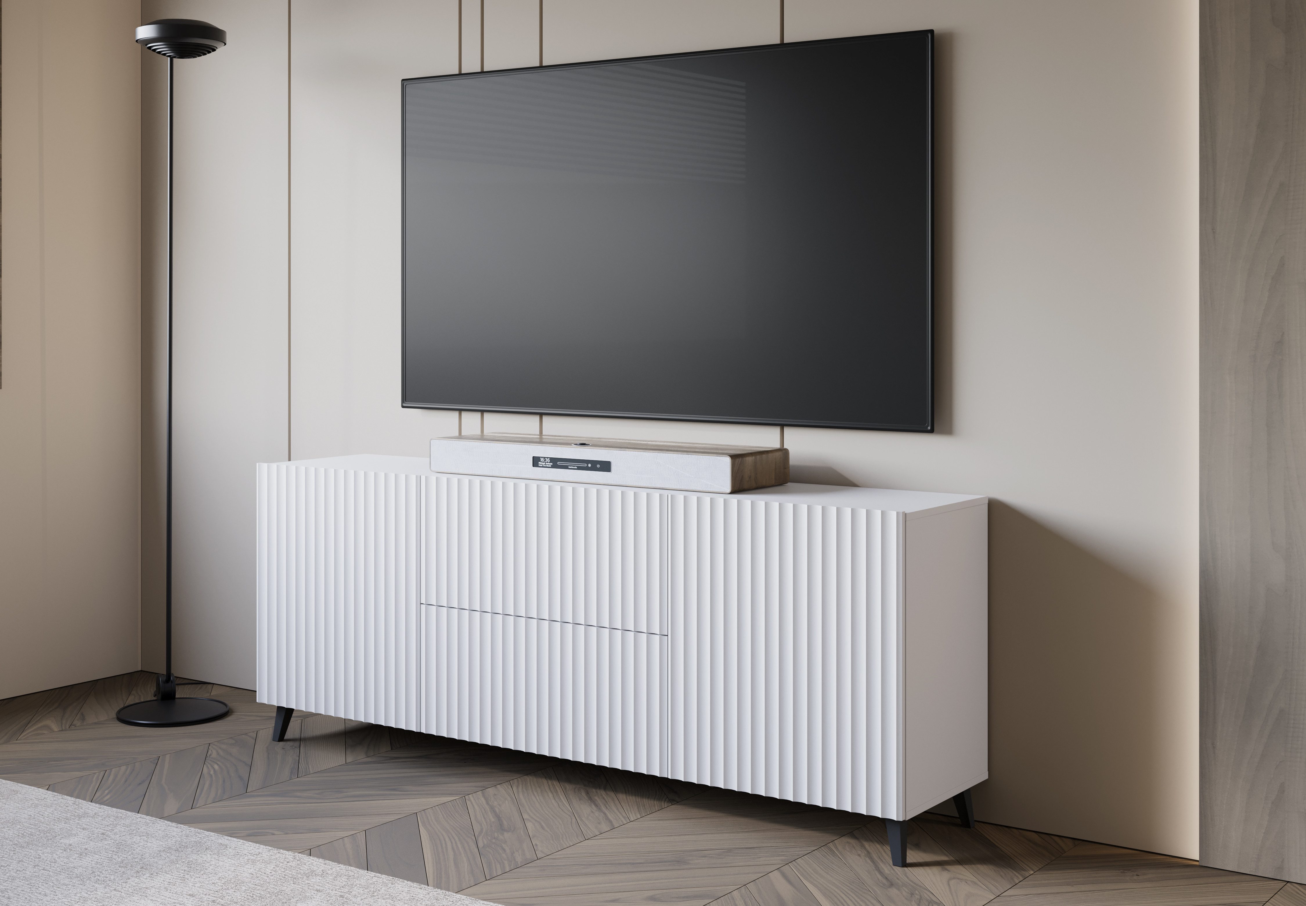 INOSIGN Lowboard PHUKET, 2 Schubladen, 4 Türen, 6 geschlossenen Fächern, Breite 180cm