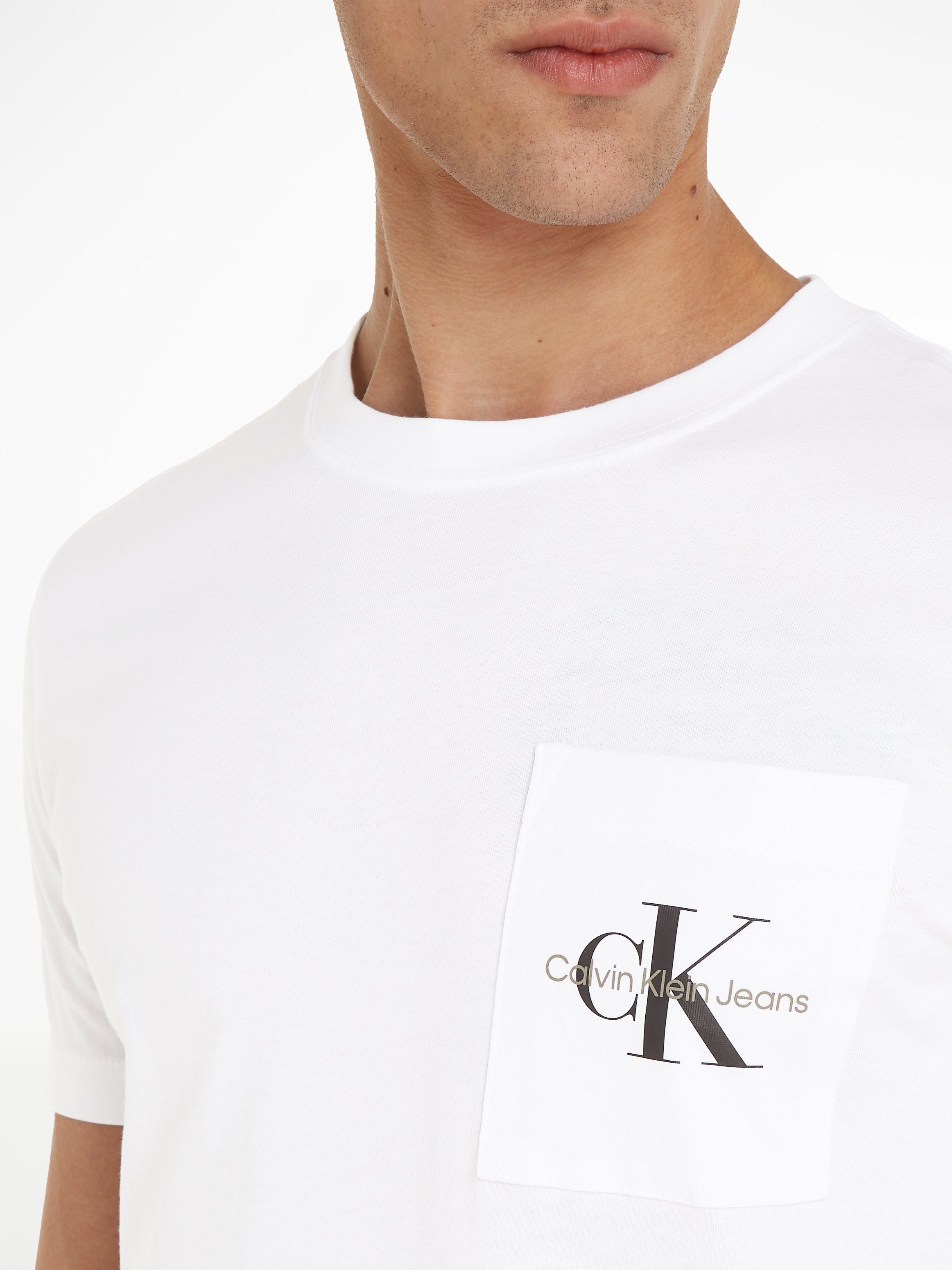 Calvin Klein Jeans T-Shirt CORE MONOGRAM POCKET SLIM TEE mit Brusttasche