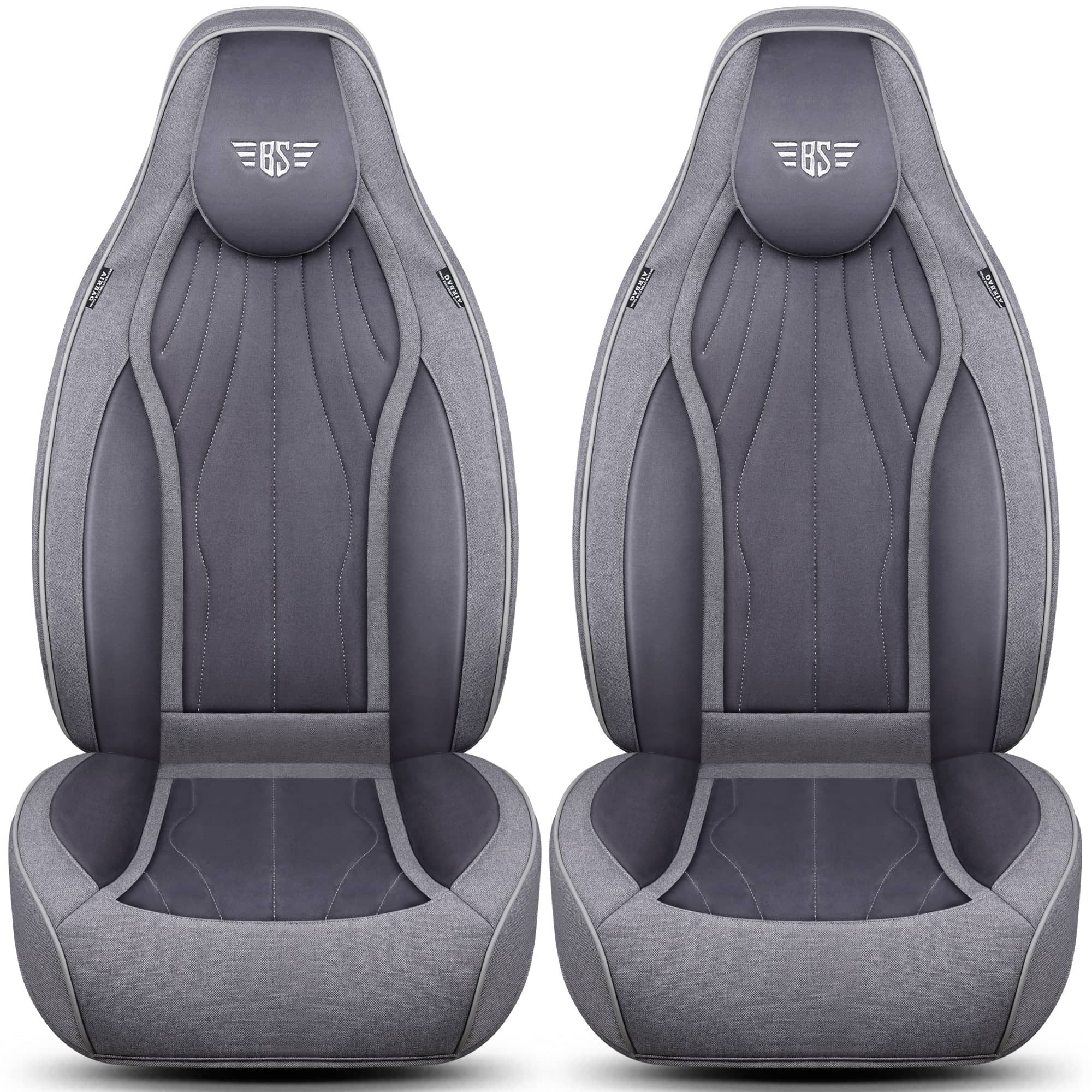 BREMER SITZBEZÜGE Autositzbezug für für Hymer Yosemite (LT4), Set, 2-tlg., Schonbezüge Sitzbezüge Fahrer und Beifahrer, in Grau