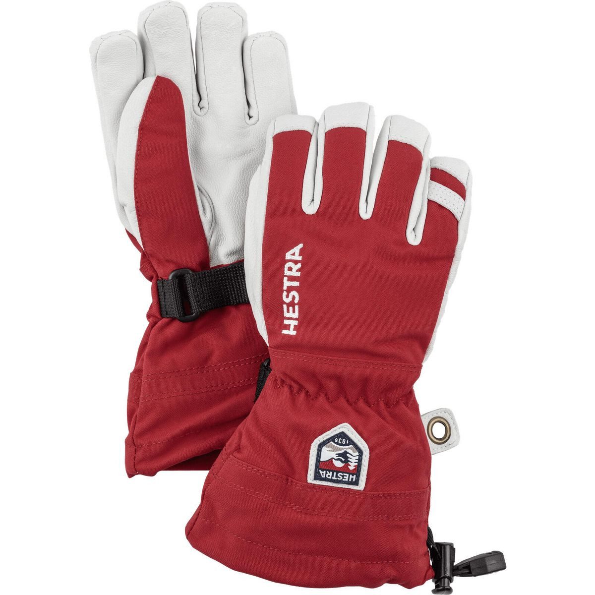Hestra Skihandschuhe Army Leather Heli Ski Jr. - 5 Finger Optimale Wärme und Beweglichkeit für junge Skifahrer und Snowboarder
