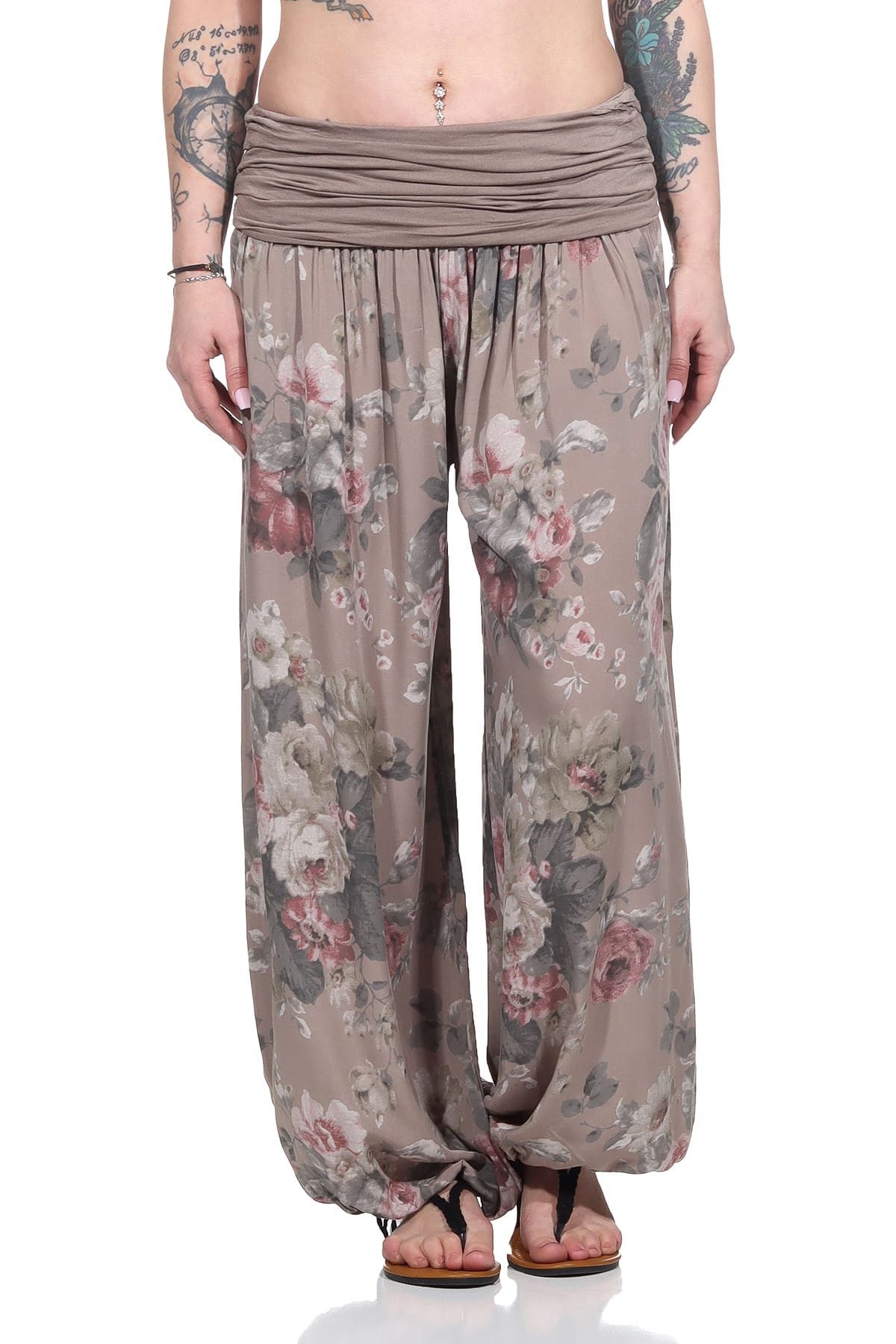 OriginalYou Haremshose Sommerhosen luftige Flatterhosen für Damen leichte Pumphosen bequemer Bauchbund, hautfreundliches Material