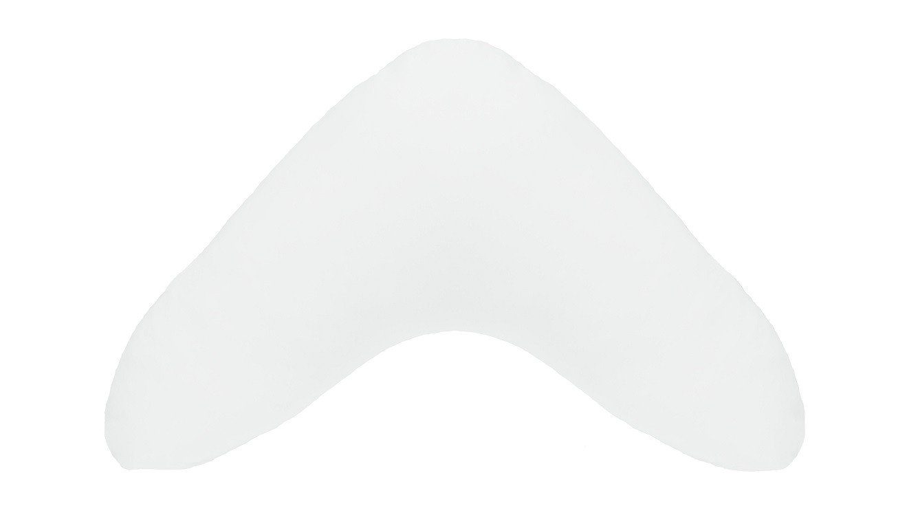Kissenbezüge Bumerangkissen / Stillkissen für Wasserbetten, DUKAL (1 Stück), aus hochwertigem Doppel-Jersey, 100% Baumwolle, mit Reißverschluss, Made in Germany Weiß