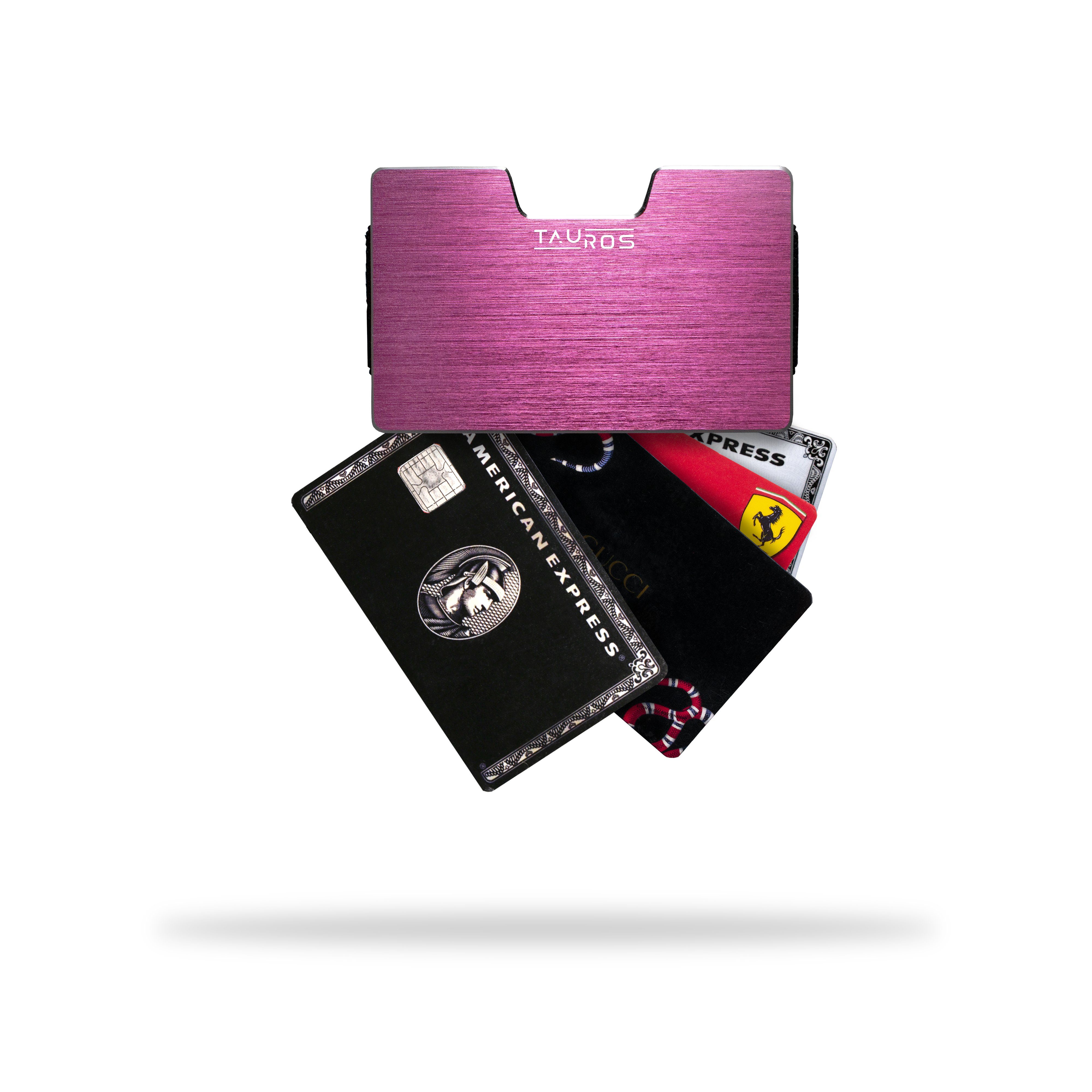 Kartenetui Kreditkartenhalter, TAUROS Männer Pink Frauen Mini Palace Portemonnaie, Geldbörse Kreditkartenetui (Aluminium), Geldbeutel,
