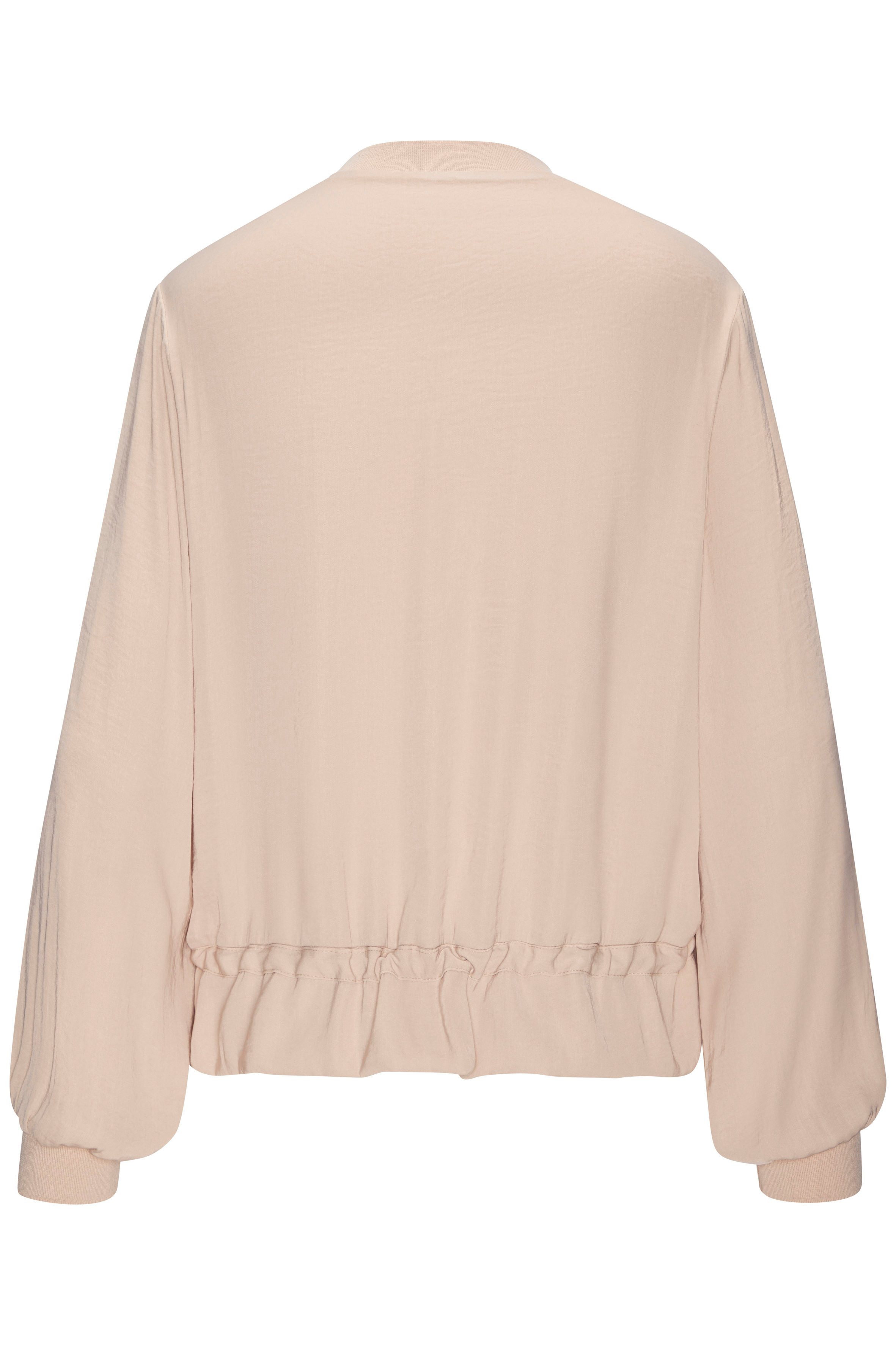 LASCANA Blouson aus leicht glänzender Satinqualität mit Reißverschluss und Taschen Leichte Jacke mit Tunnelzug, luftige Blousonjacke ohne Futter, casual – Bild 4 von 5