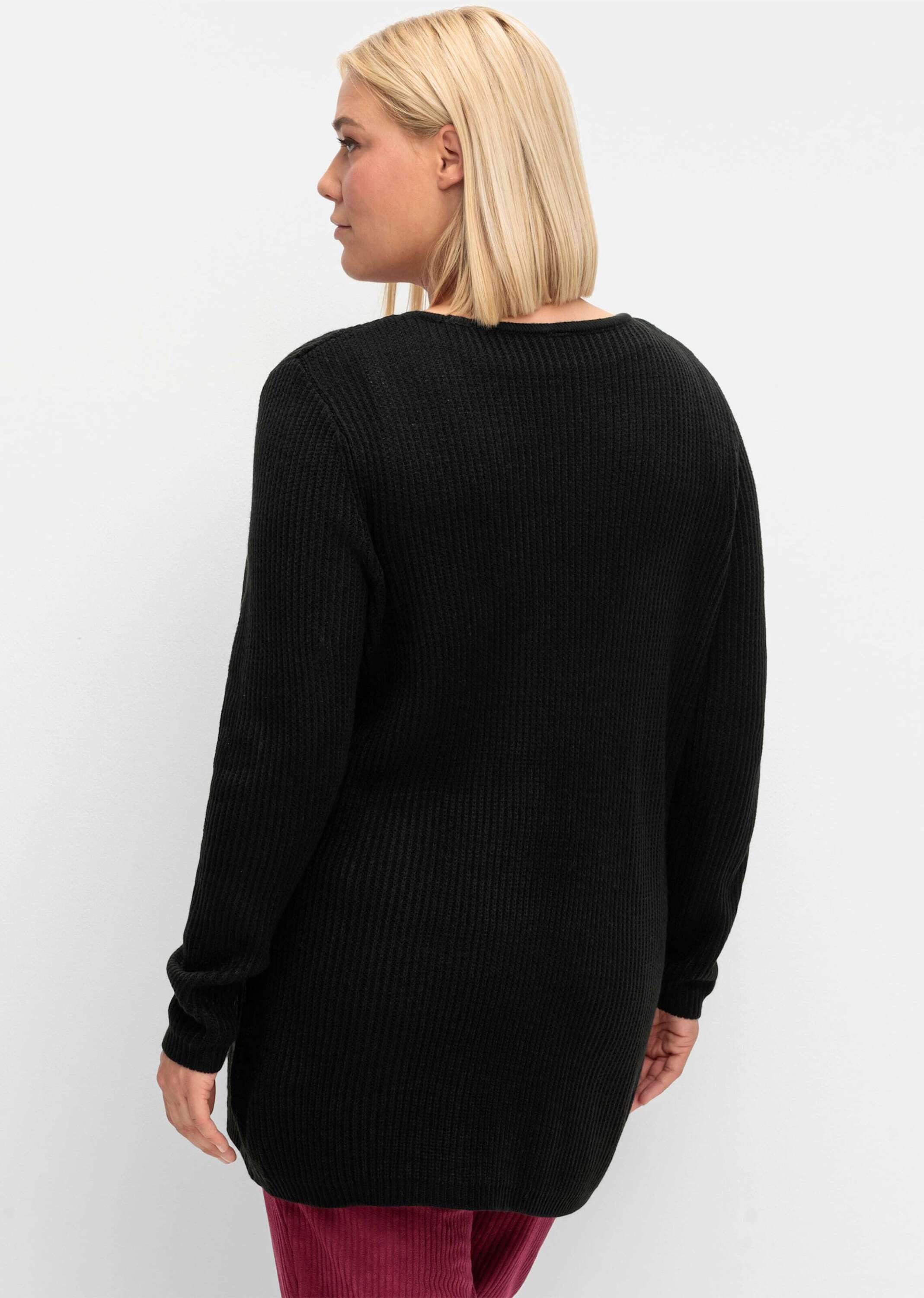 Sieh an! Strickjacke Long-Strickjacke Langarm Sonstiger Warencharakter