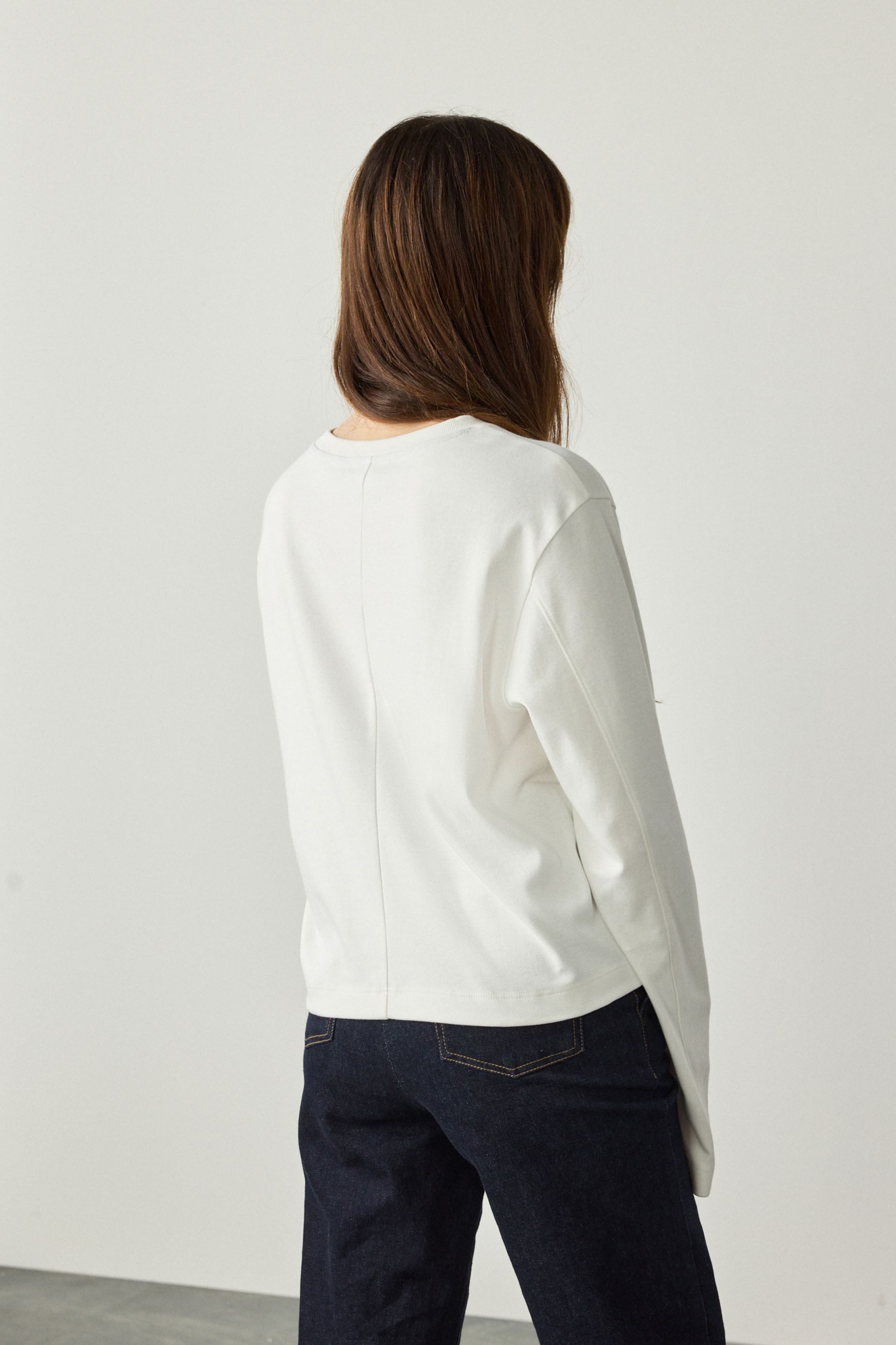 Next T-Shirt Interlock Langarmshirt mit Rundhalsausschnitt (1-tlg) günstig online kaufen