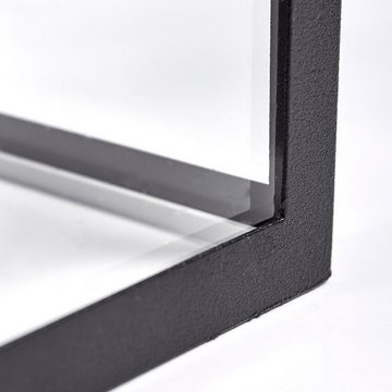 hofstein Außen-Wandleuchte »Piasco« Außenwandlampe Wandaußenleuchte aus Metall/Glas in schwarz, ohne Leuchtmittel, eckige mit E27en, Außenleuchte mit Lichteffekt für den Eingangsbereich