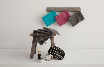 my home Waschhandschuh Juna, 6 Waschlappen, 100% Baumwolle, (6-St), im Set und als Serie, Bordüre, Uni-Farben, weich