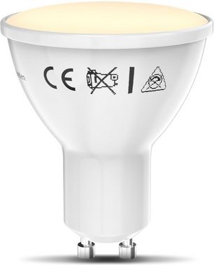 B.K.Licht LED-Leuchtmittel, GU10, 1 St., Warmweiß, Smart Home LED-Lampe, RGB, WiFi, App-Steuerung, dimmbar