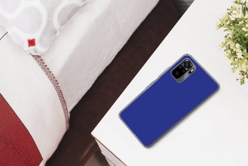 MuchoWow Handyhülle Blau - Einfarbig - Dunkelblau, Phone Case, Handyhülle Xiaomi Redmi Note 10, Silikon, Schutzhülle