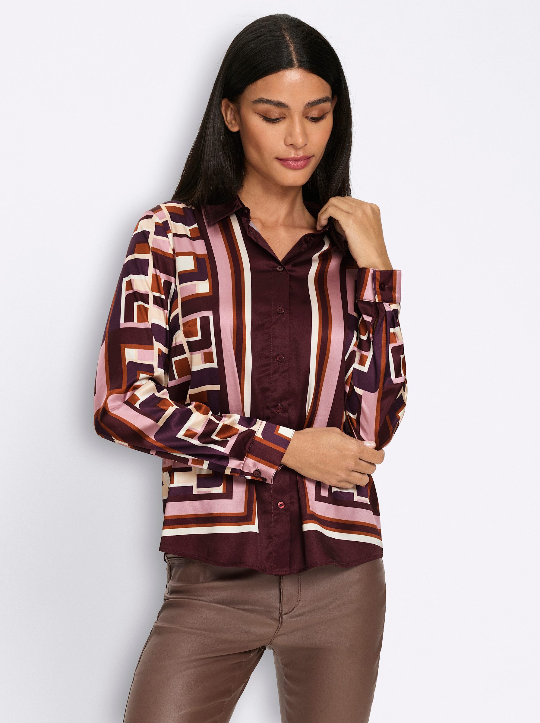 heine Klassische Bluse Druckbluse Langarm