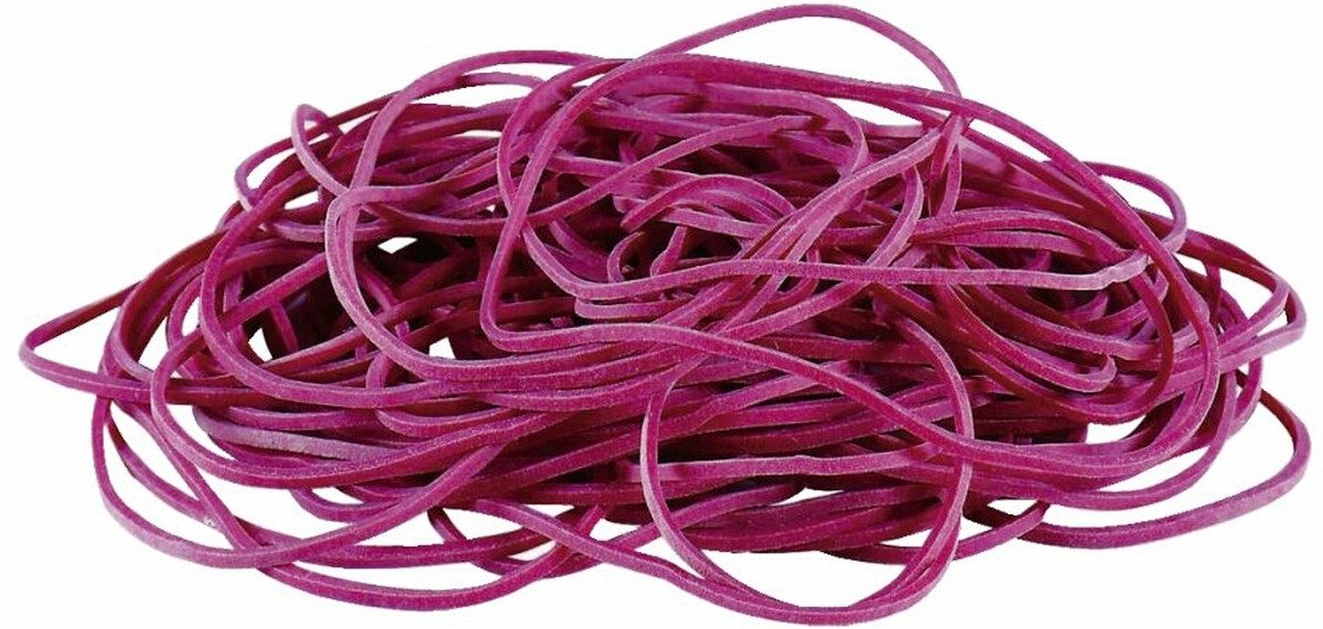 Gummibänder Gummiringe Flexibo Gr. 4 25mm 1kg rot