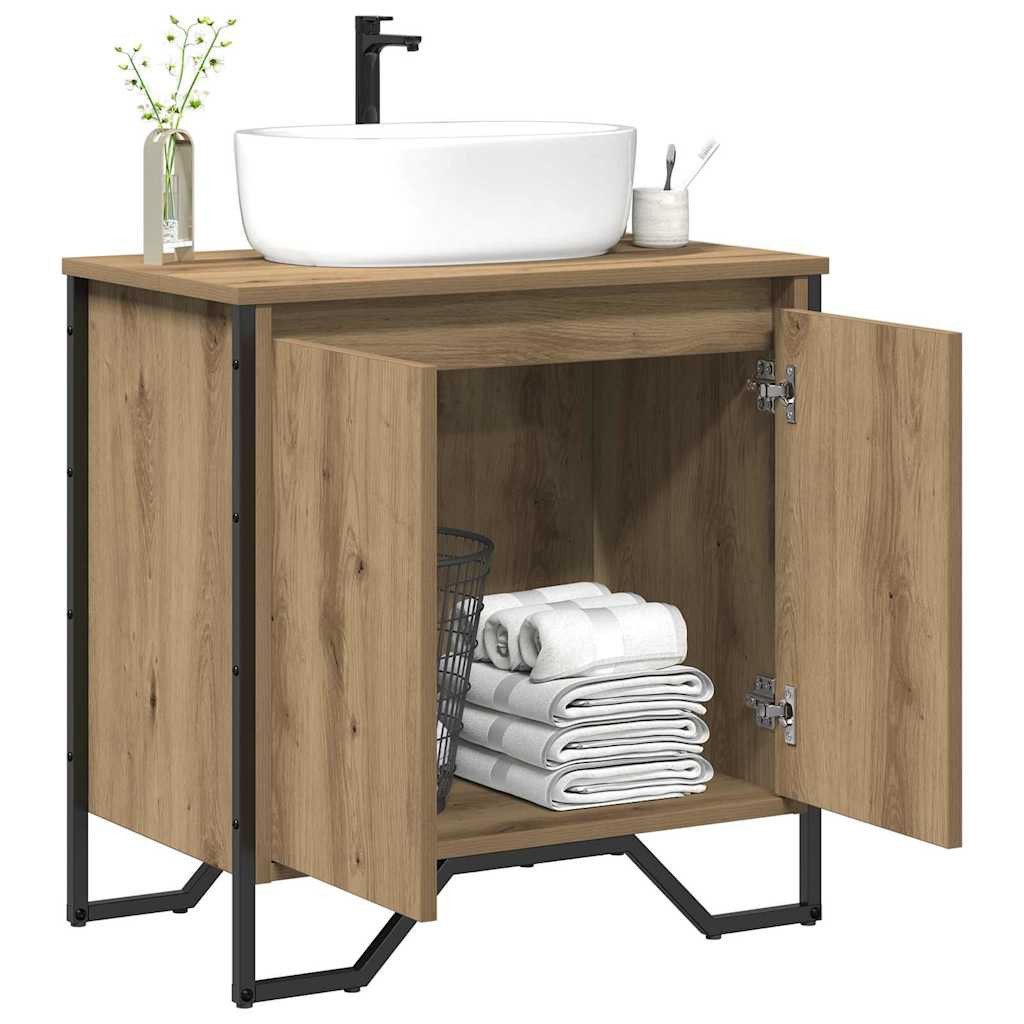 vidaXL Badezimmerspiegelschrank Waschbeckenschrank Artisan-Eiche 60 x 35 x günstig online kaufen