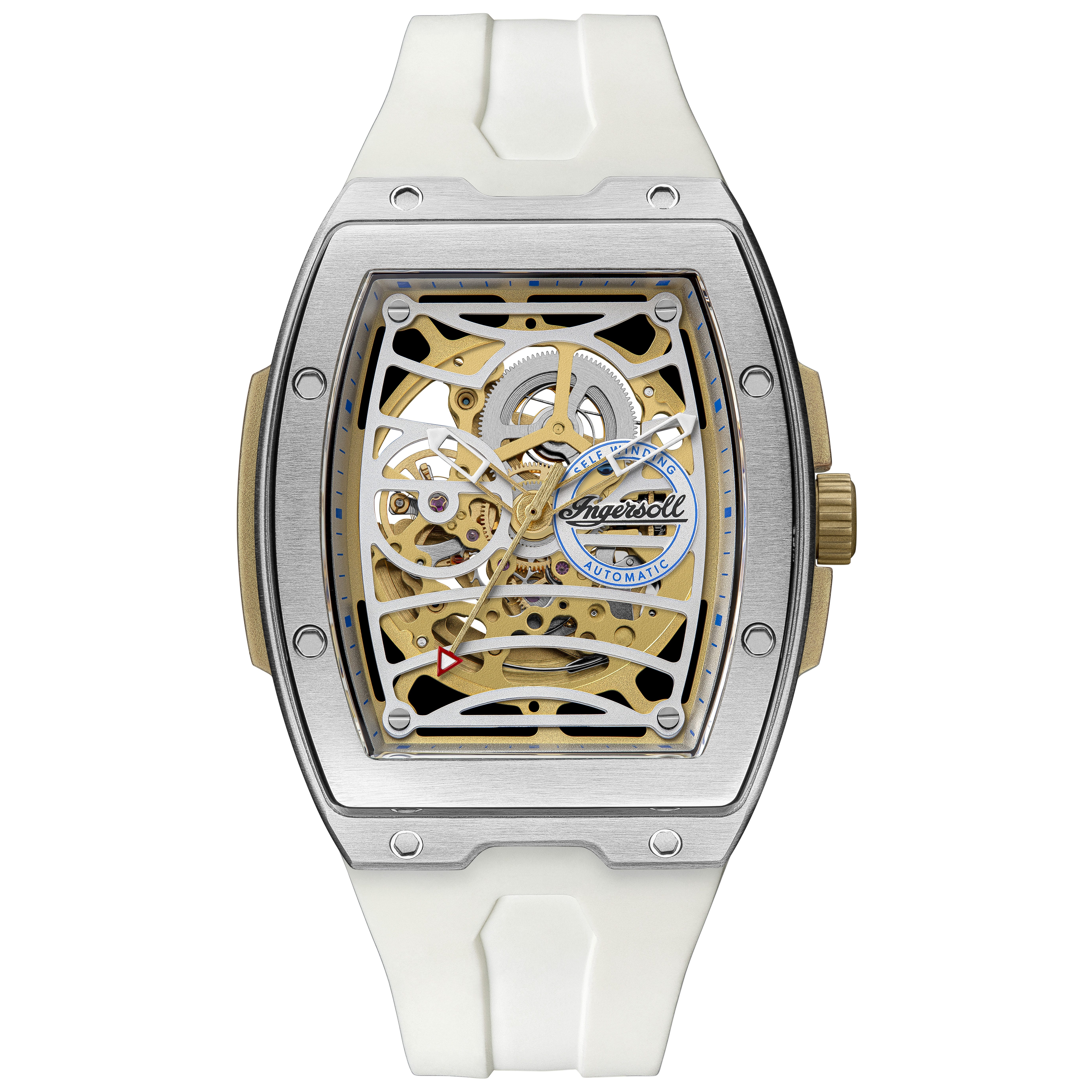 Ingersoll Automatikuhr The Challenger I12309, Armbanduhr, Herrenuhr, Mechanische Uhr, Silikonarmband, analog