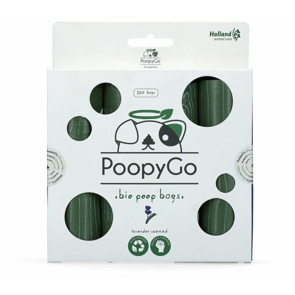 PoopyGo Hundekotbeutel Eco Umweltfreundlich 120 St. (8x15 Beutel) Lavendel