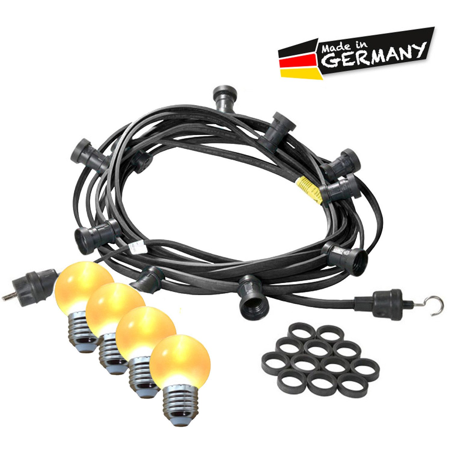 SPICELITE Lichterkette Illu- Party Garten Außenlichterkette 40m 60 ultra-warmweiße LED Kugeln, 60-flammig