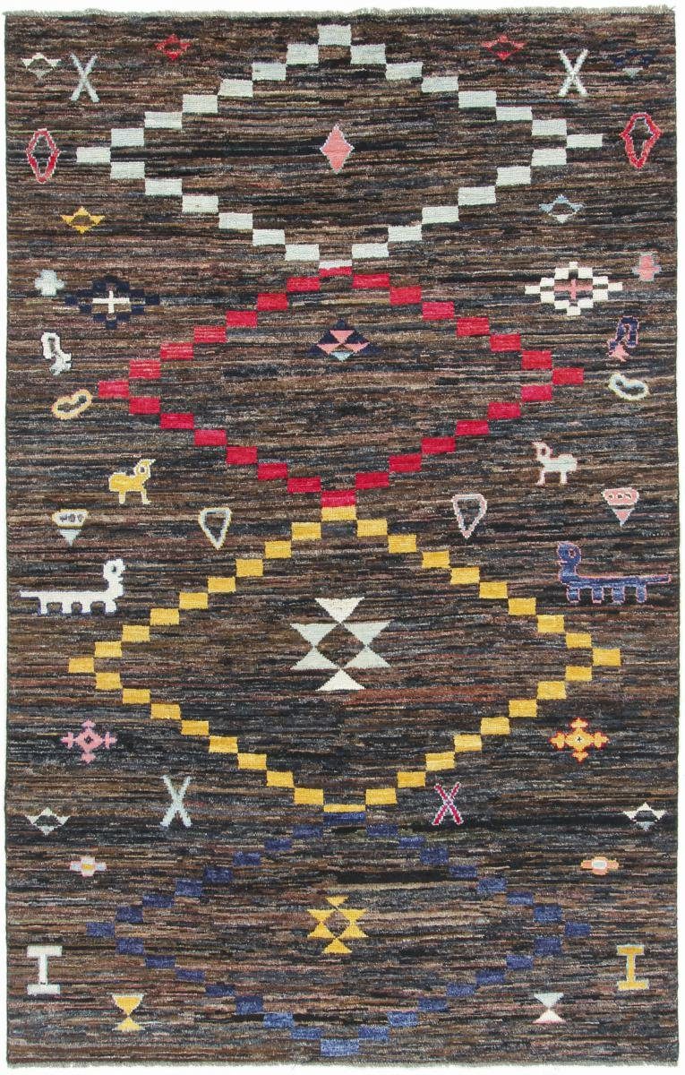 Orientteppich Berber Ghashghai 187x295 Handgeknüpfter Moderner Orientteppich, Nain Trading, rechteckig, Höhe: 10 mm