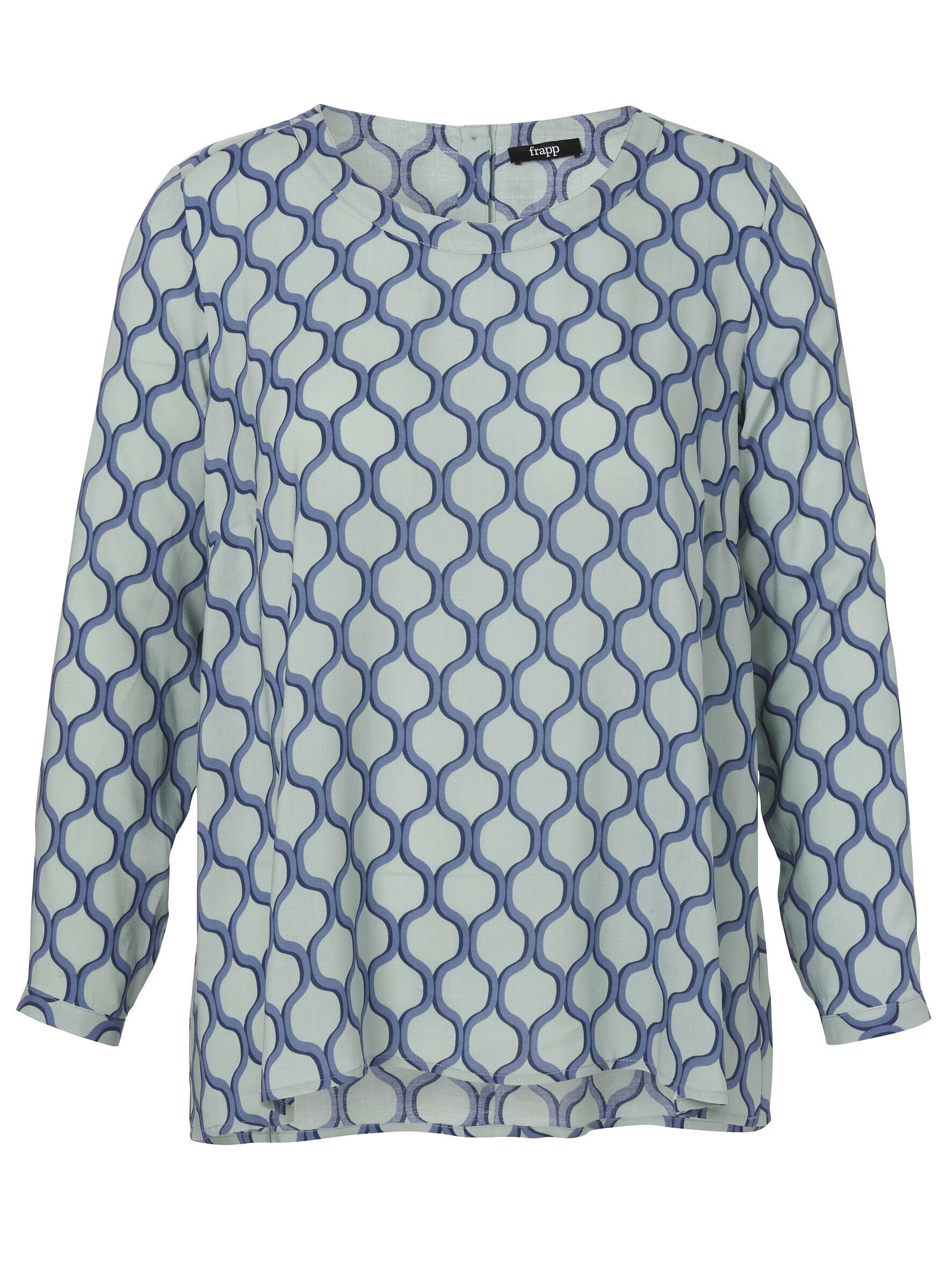 FRAPP Klassische Bluse mit grafischem Allover-Muster