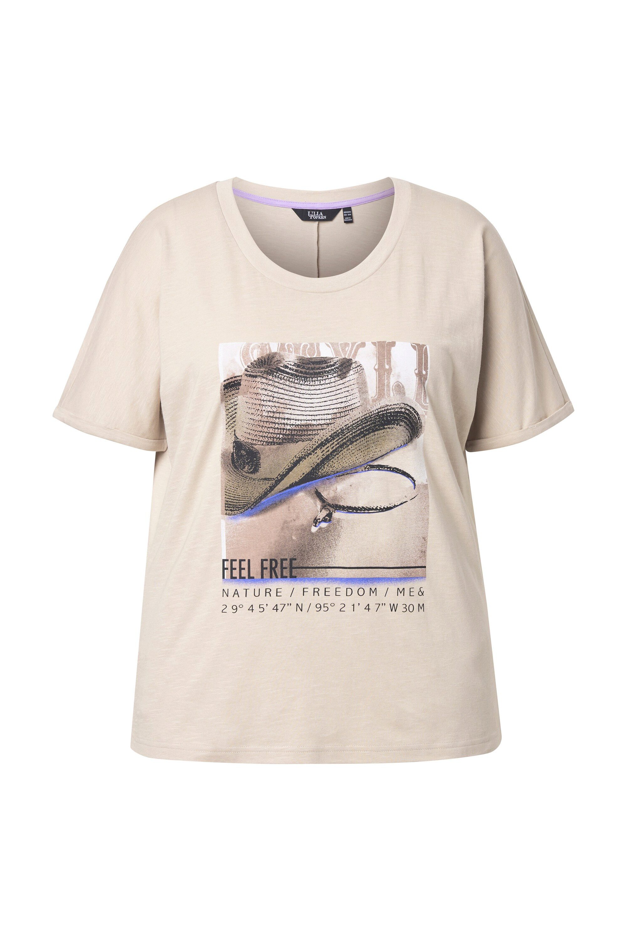 Ulla Popken T-Shirt T-Shirt Cowboyhut Oversized günstig online kaufen