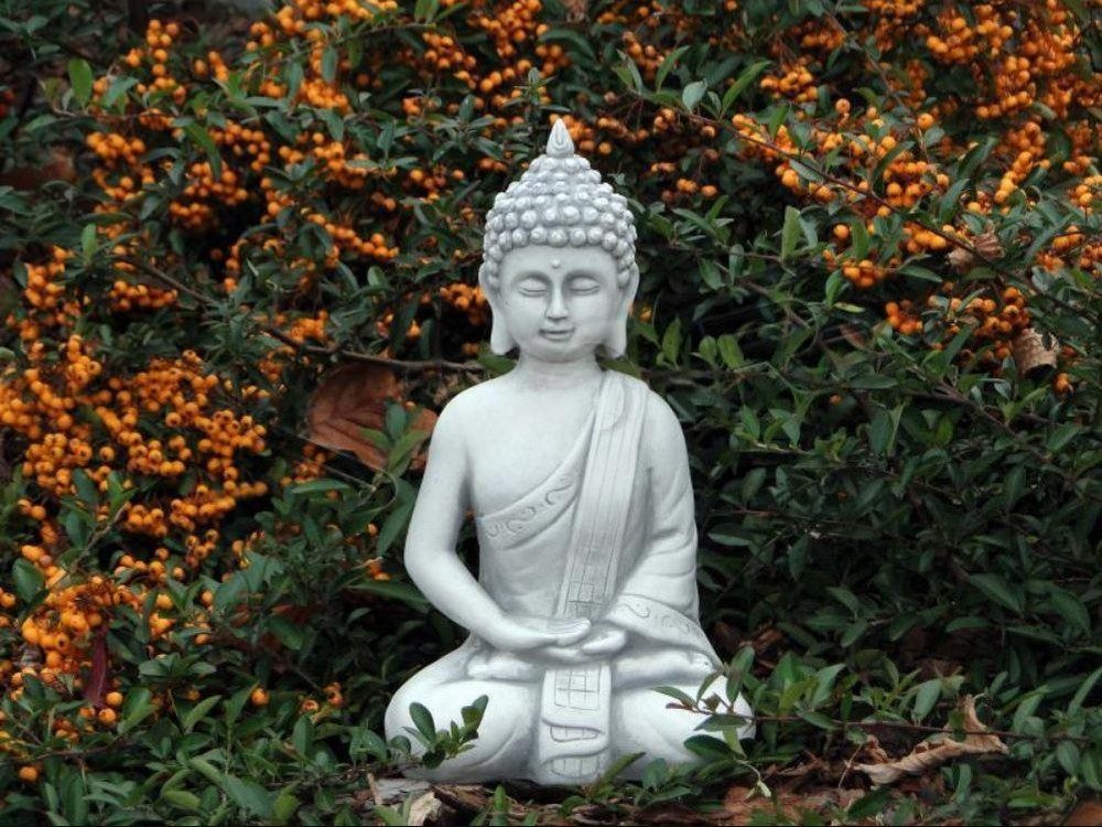 JVmoebel Buddhafigur Dekorative Buddhafigur aus Kunststein für den Garten (Buddhafigur), Made in Europa