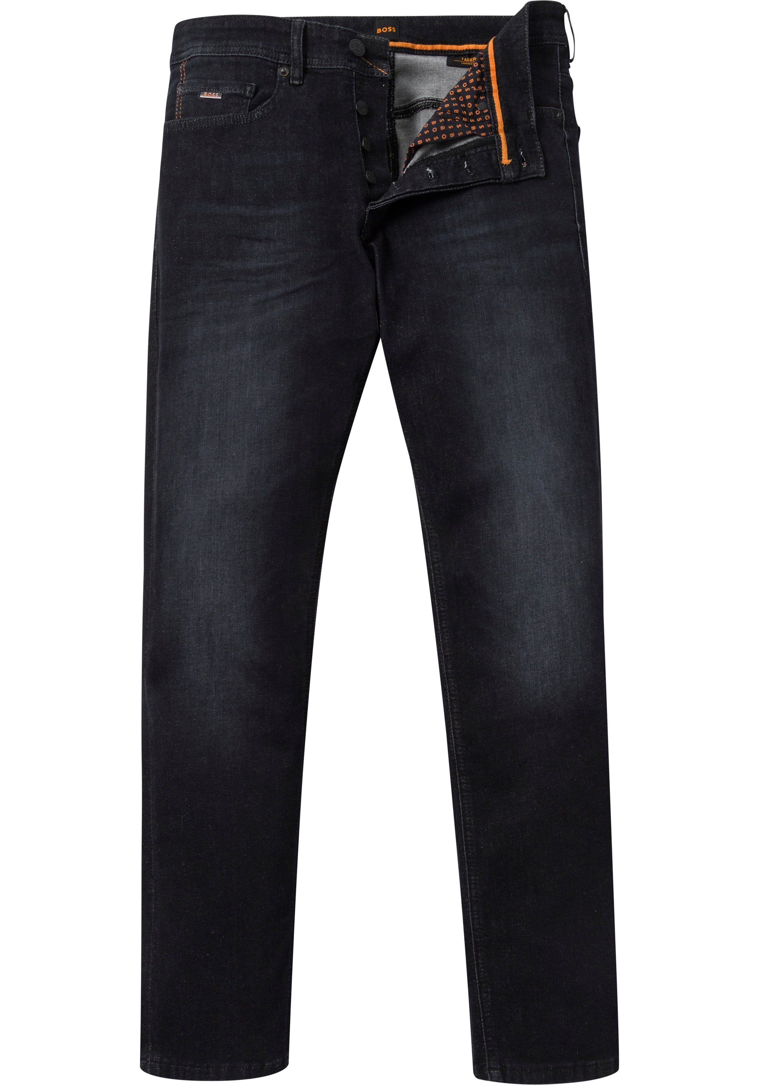 ORANGE Tapered-fit-Jeans mit Münzfach Taber BOSS (1-tlg) an BOSS-Plakette
