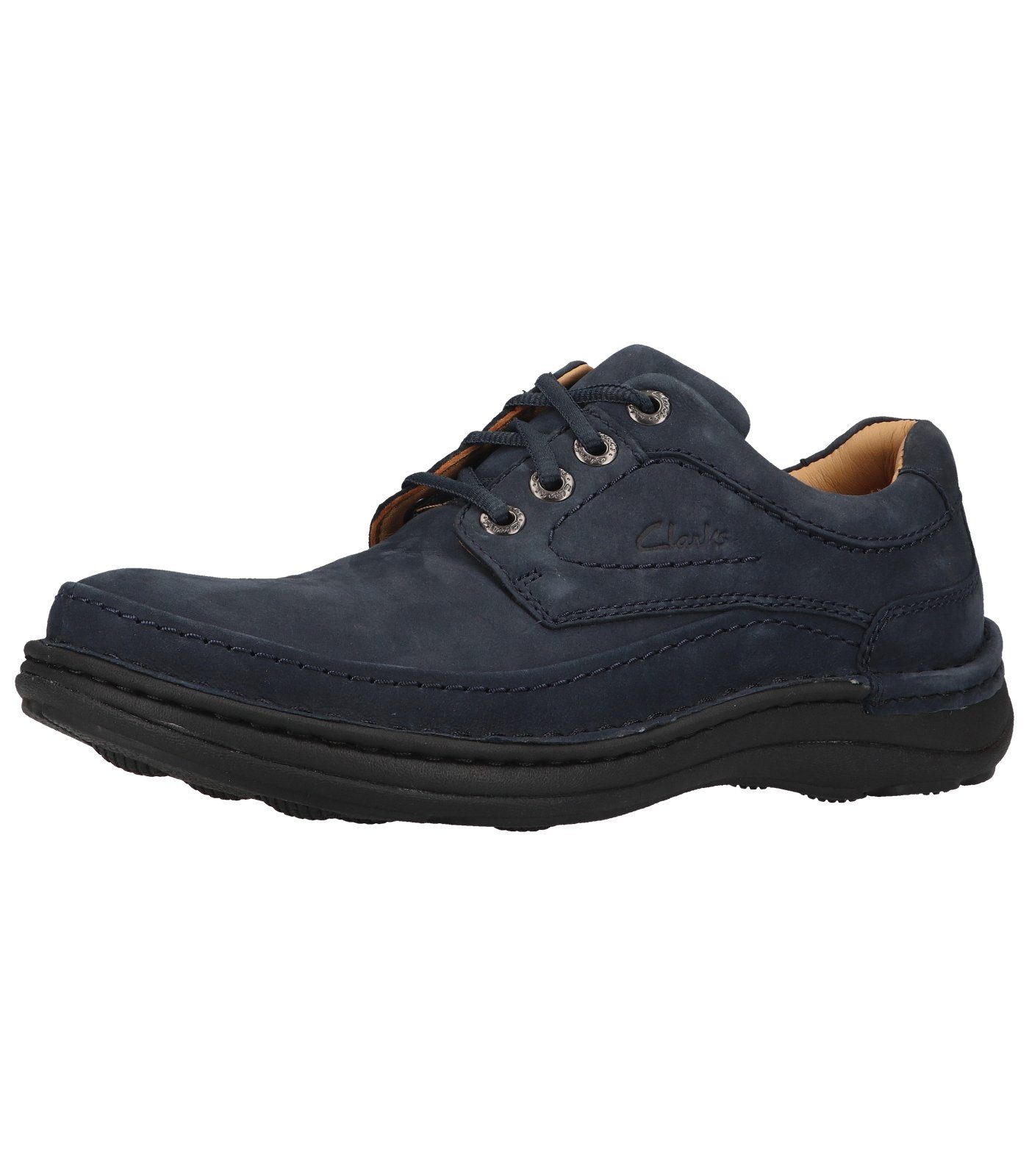 Nubukleder Clarks blau dunkel Sneaker Sneaker