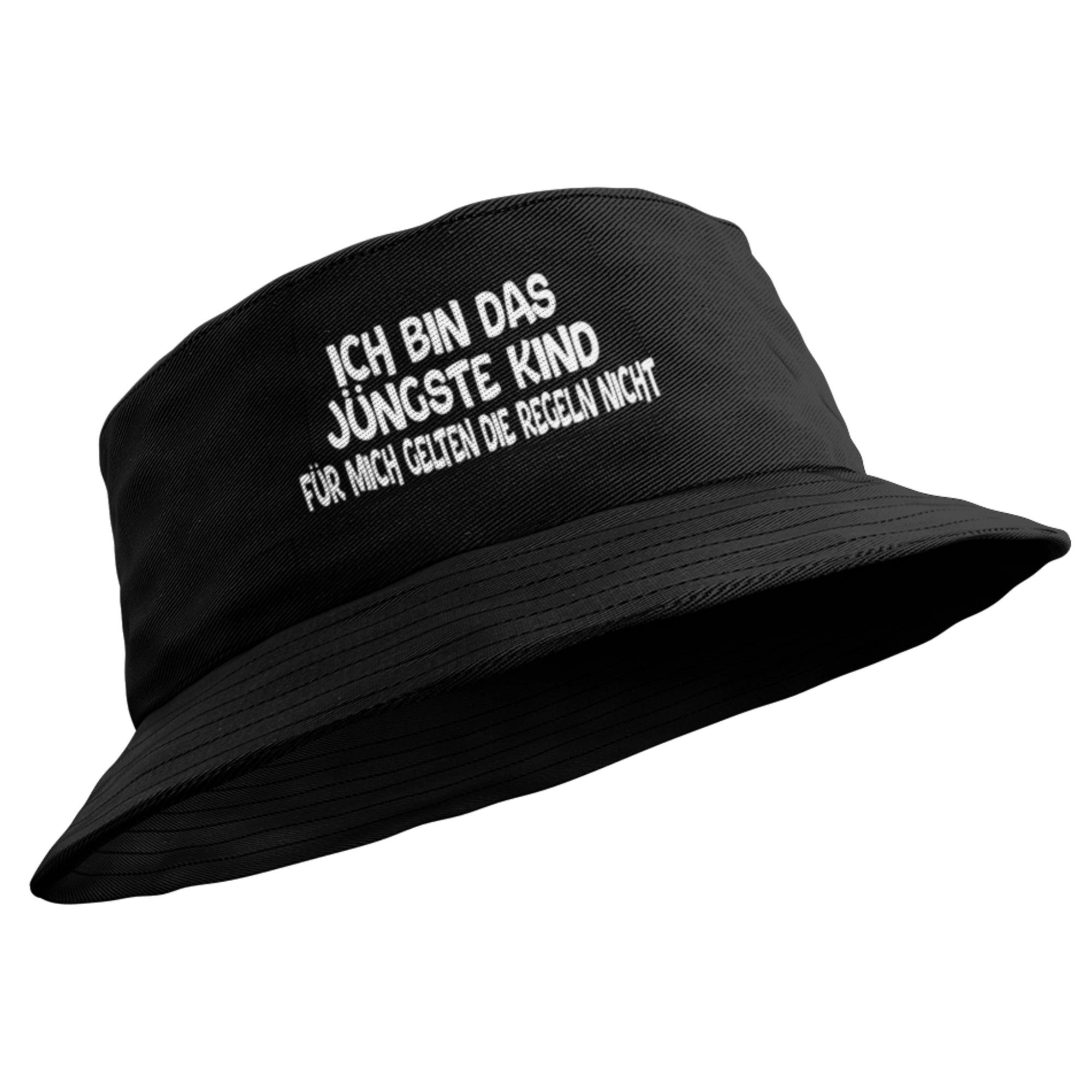 Herzbotschaft Sonnenhut 3er Set Bucket Hats Ich bin das jüngste das mittlere das älteste Kind (Unisex Einheitsgröße, Sommerhut mit Spruch, Festivalhut, Fischerhut) für Damen & Herren