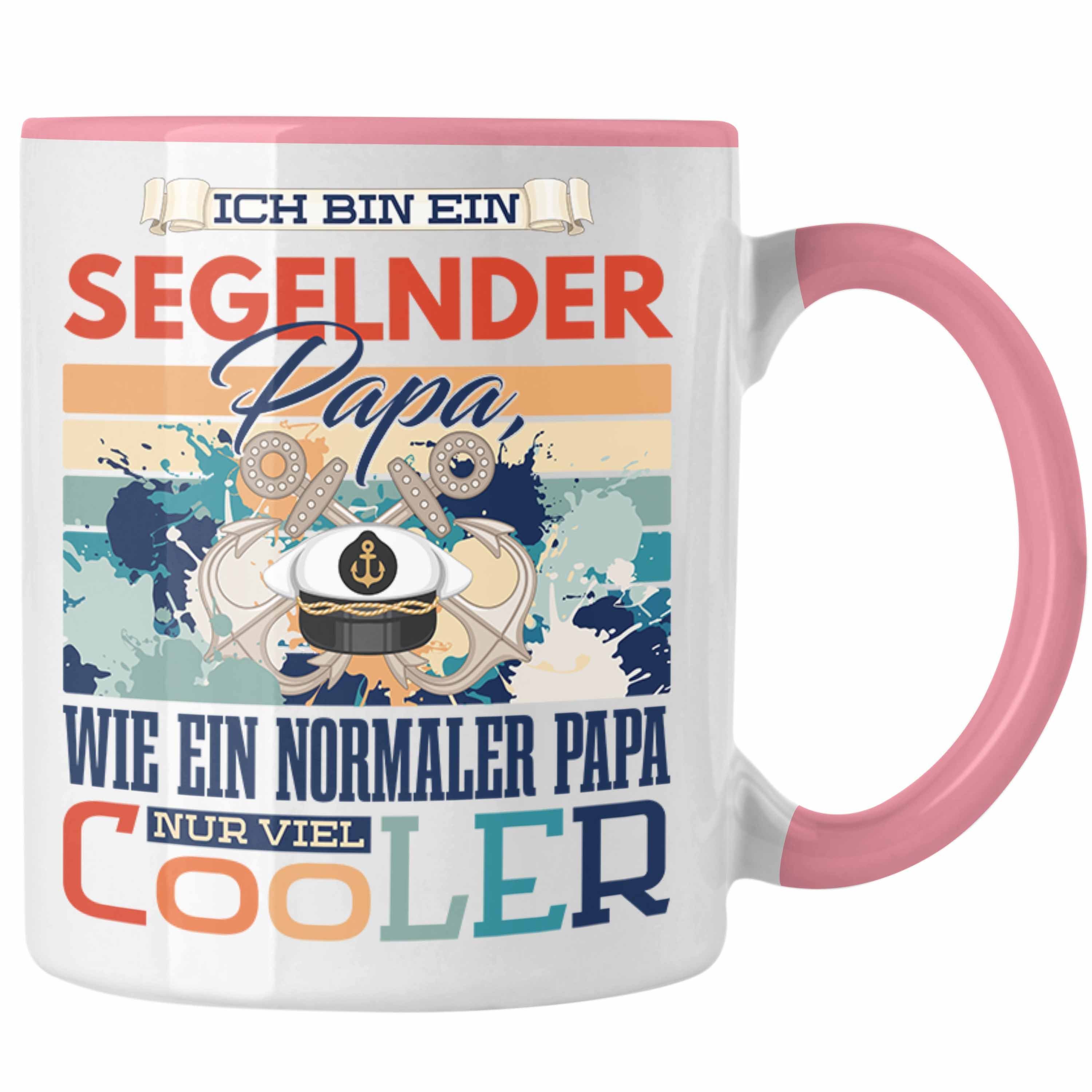 Trendation Tasse Trendation - Segeln Papa Tasse Geschenk Vater Geschenkidee zum Vaterta Rosa