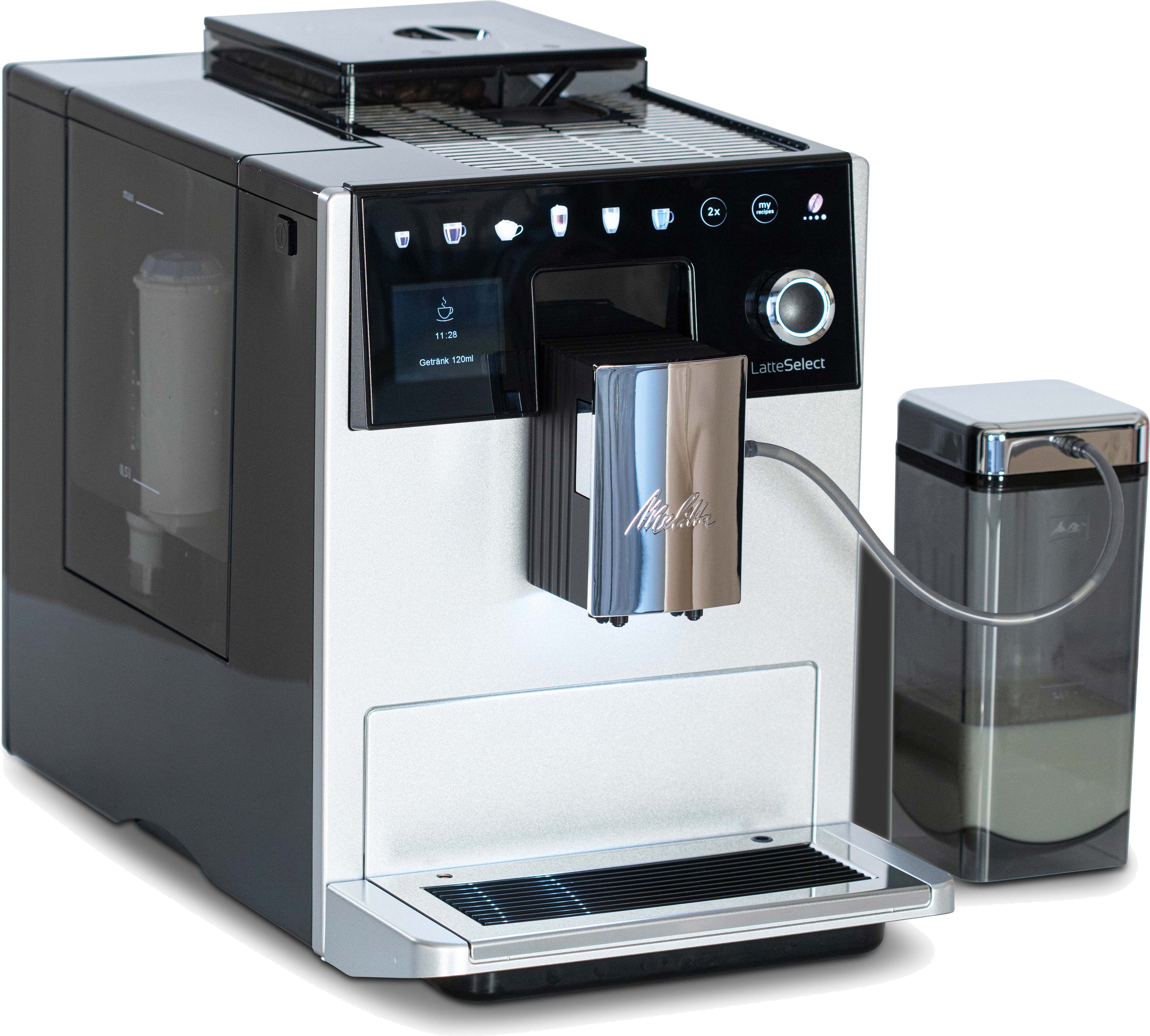 CI Select Kaffeevollautomat Melitta 630-201, Latte Mahlwerk Benutzerprofile, Kaffeekreationen 6 & flüsterleises Touch® F 12