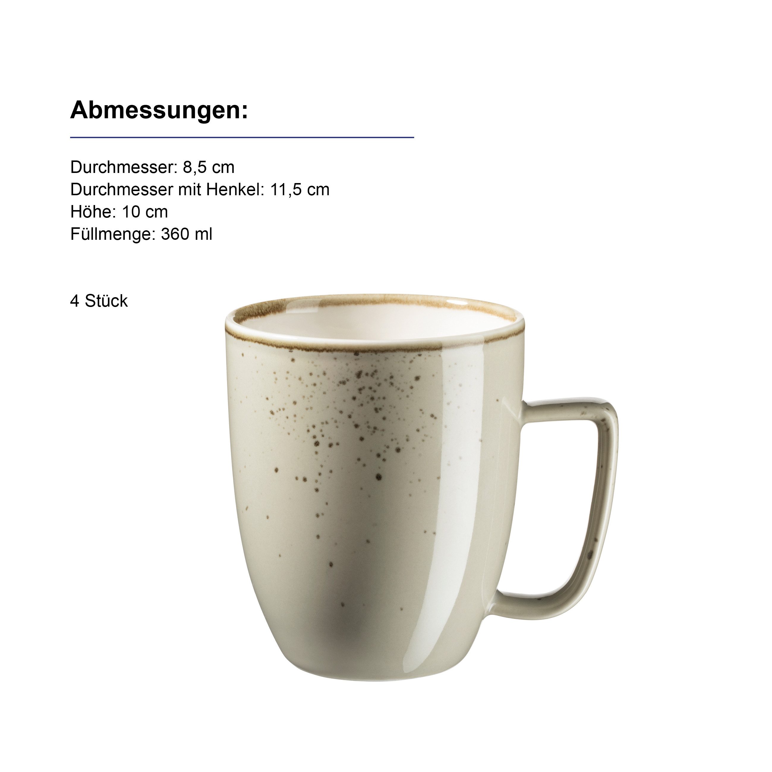 MÄSER Kombiservice Pintar (16-tlg), 4 Personen, Porzellan