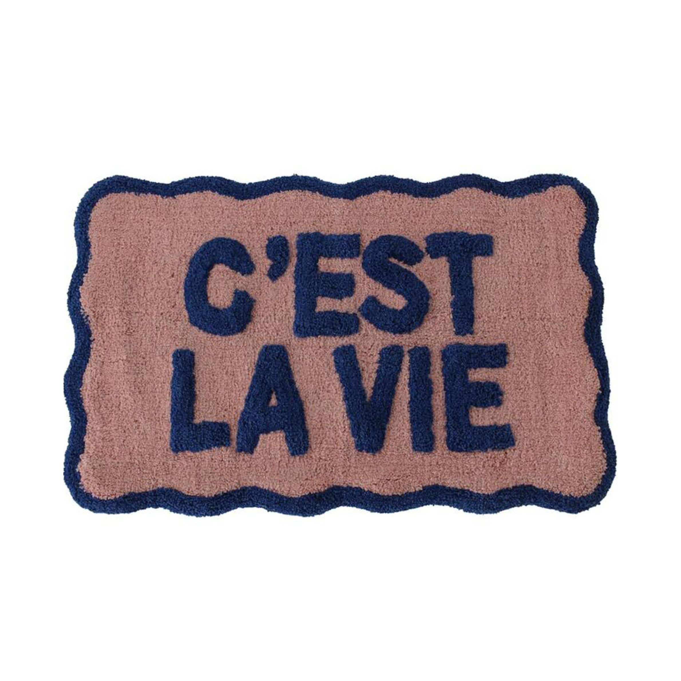 Kersten BV Badematte Badematte C'EST LA VIE mehrfarbig, 50x80cm, Höhe 2 mm, Spitze