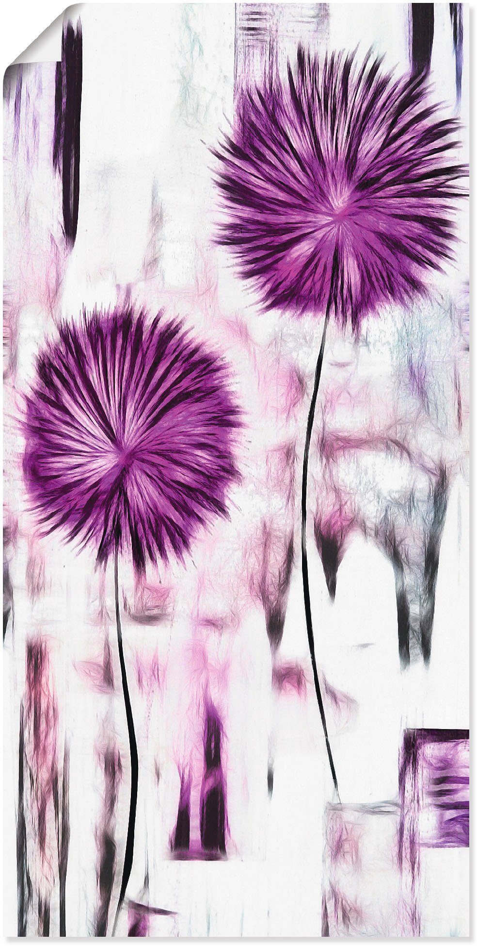 Artland Wandbild Blumen, Blumen (1 St), als Alubild, Leinwandbild, Wandaufkleber oder Poster in versch. Größen lila