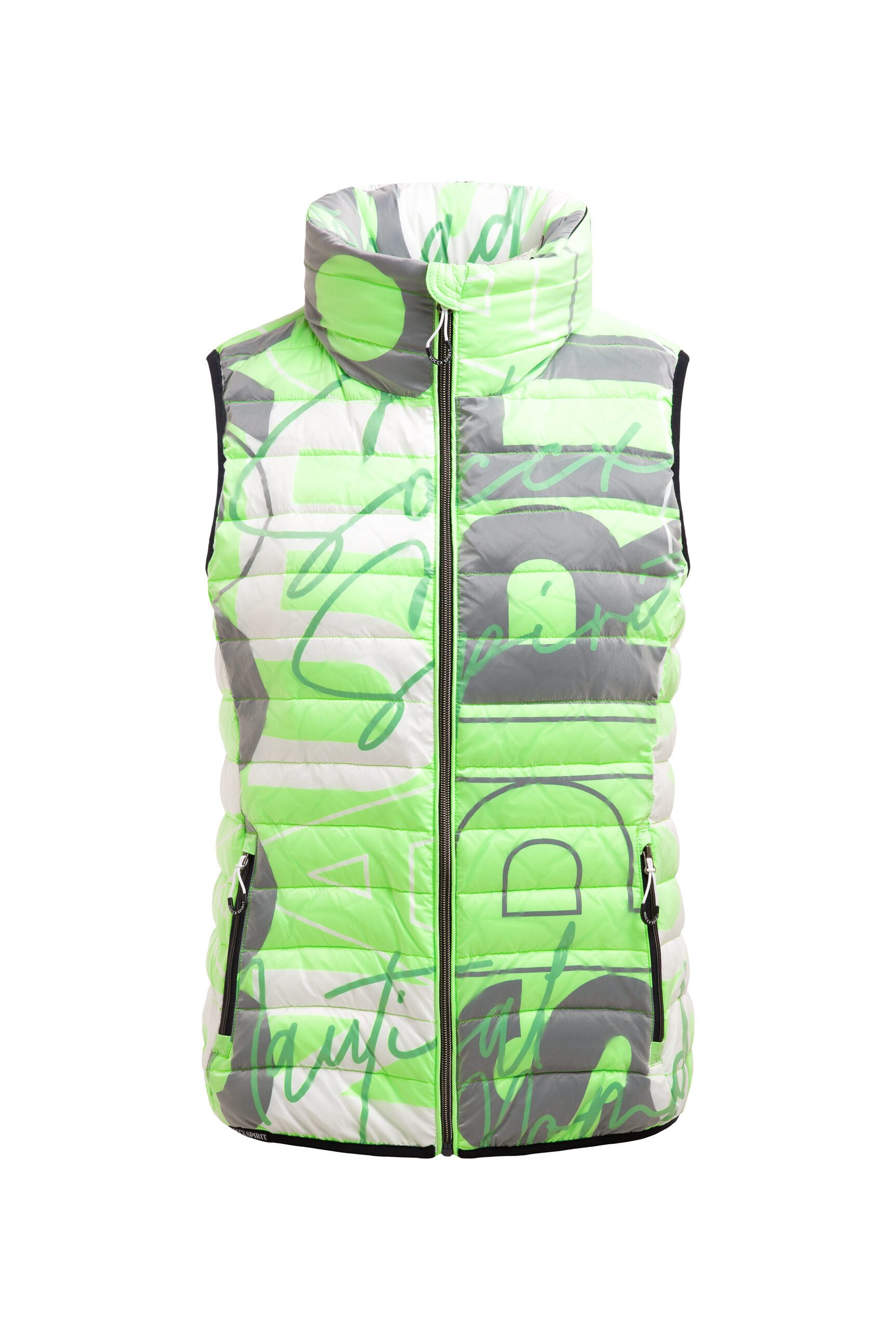 SOCCX Steppweste mit integrierter Kapuze im Stehkragen