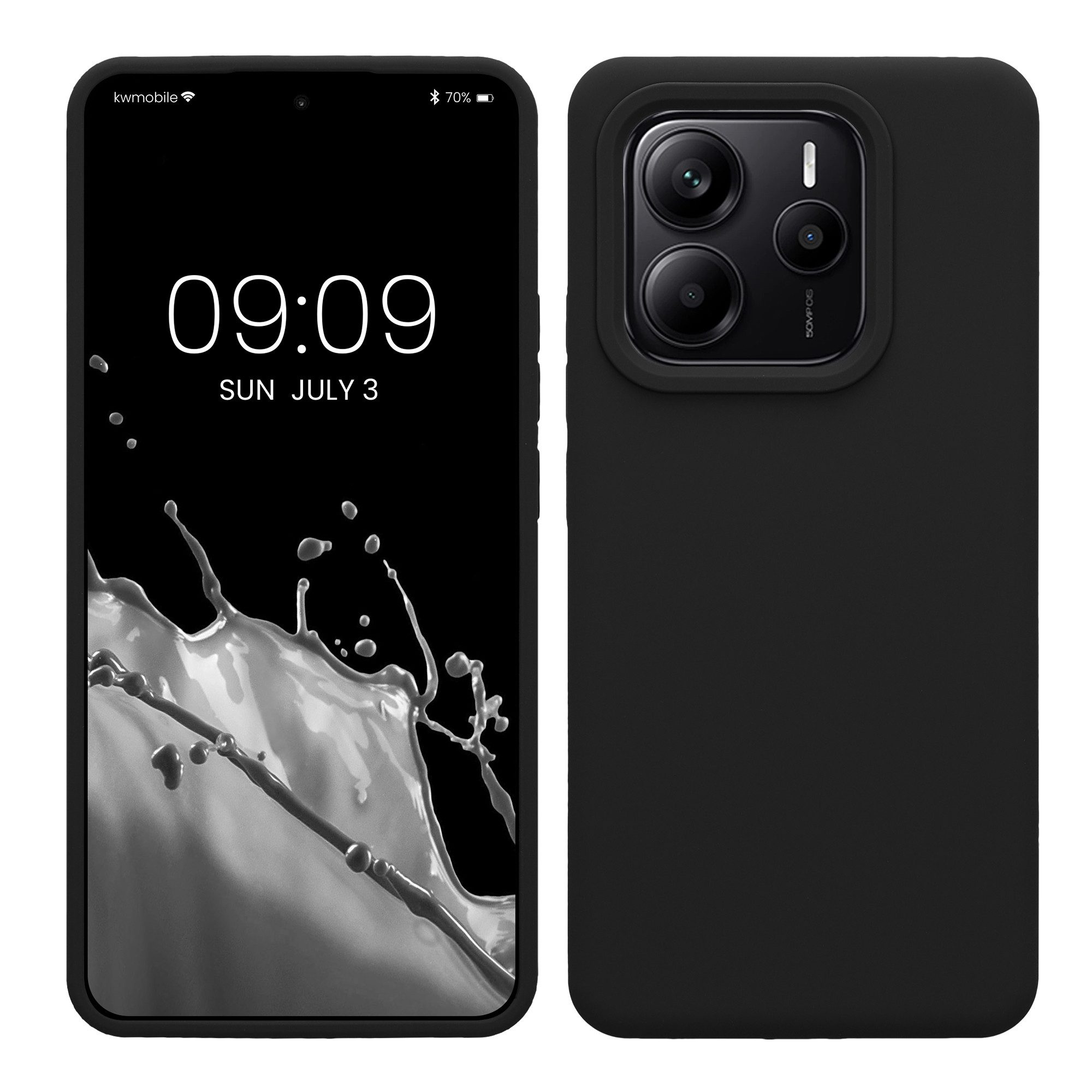 kwmobile Handyhülle Handyhülle für Xiaomi Redmi Note 14 5G (Nicht für 4G) Hülle, Weiches Handy Silikon Case - Schutzhülle Cover