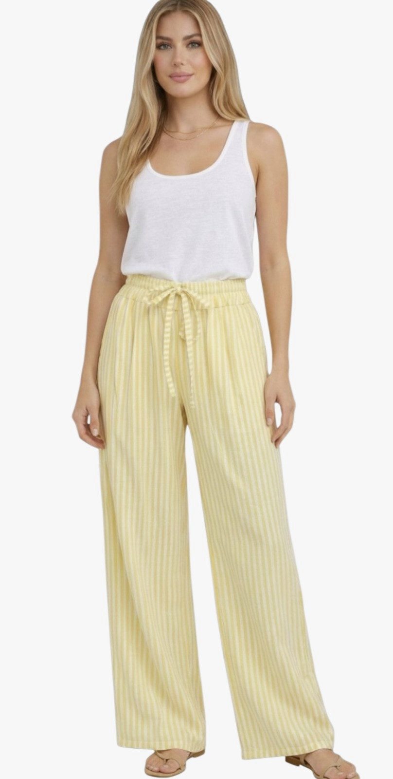 Worldclassca Stoffhose Worldclassca Stoffhose mit Streifen Gestreift Freizeit Sommerhose Neue Kollektion - Stilvolle und gemütliche Sommer Mode für Damen