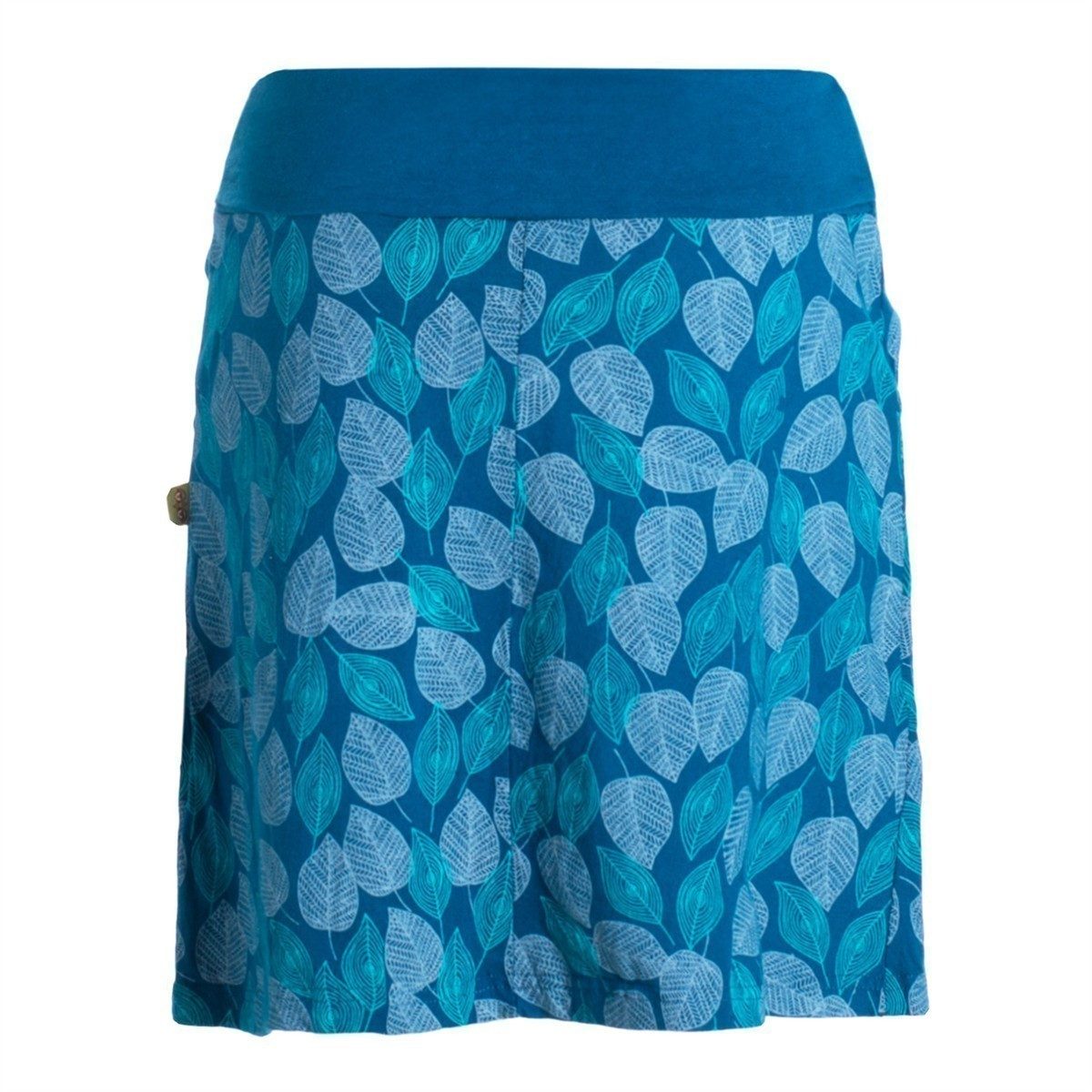 Vishes Jerseyrock knielang Baumwolle Blumen-Muster breiter Bund mit Kordel-Zug Taschen Alternative Bekleidung, Ethno, Hippie, Retro Style